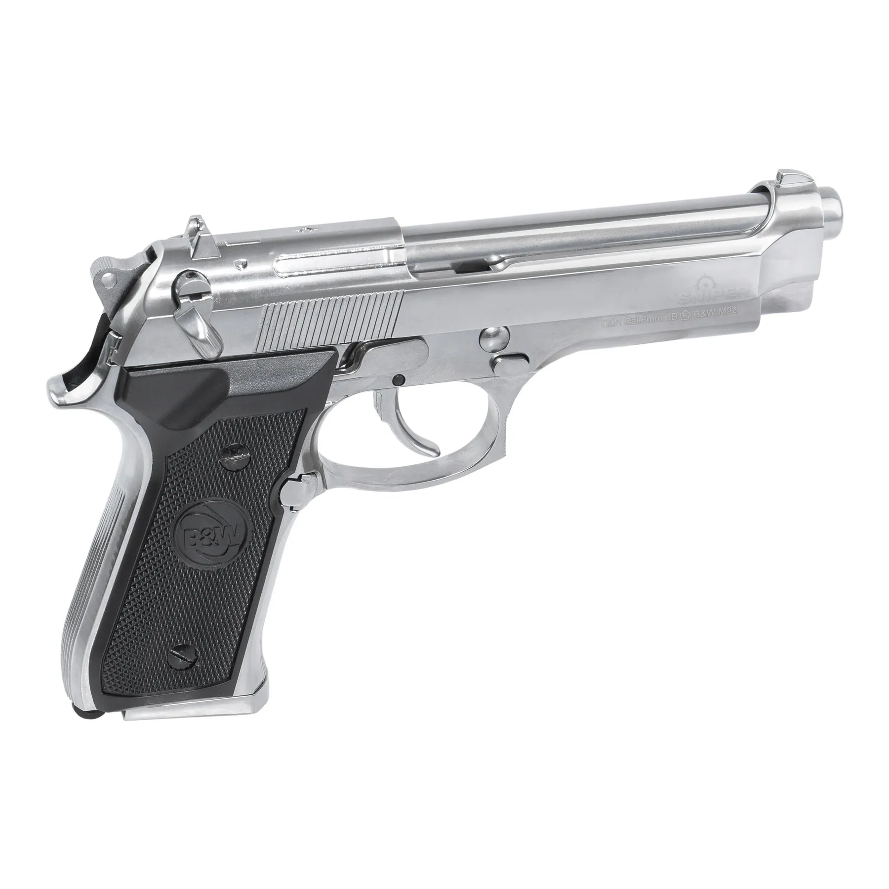 B&W Elite M92 Full Metal Silver GBB Softair Pistole