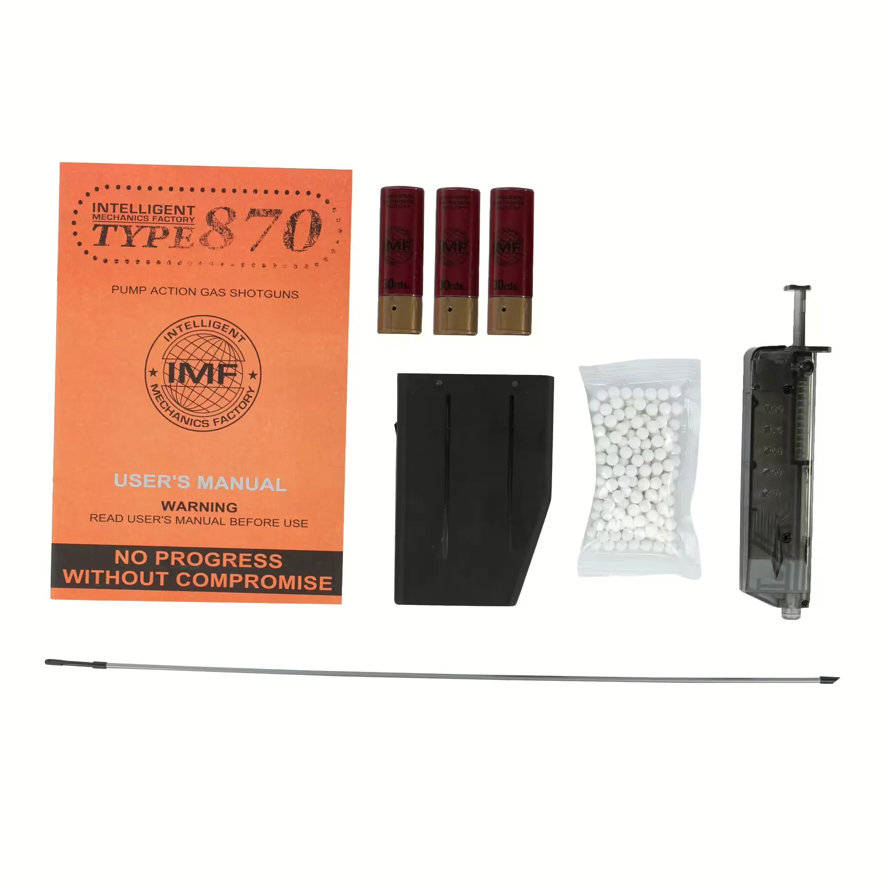 M870 Tri-Shot Action Pumpgun, Black M870 Tri-Shot Action Pumpgun Tactical