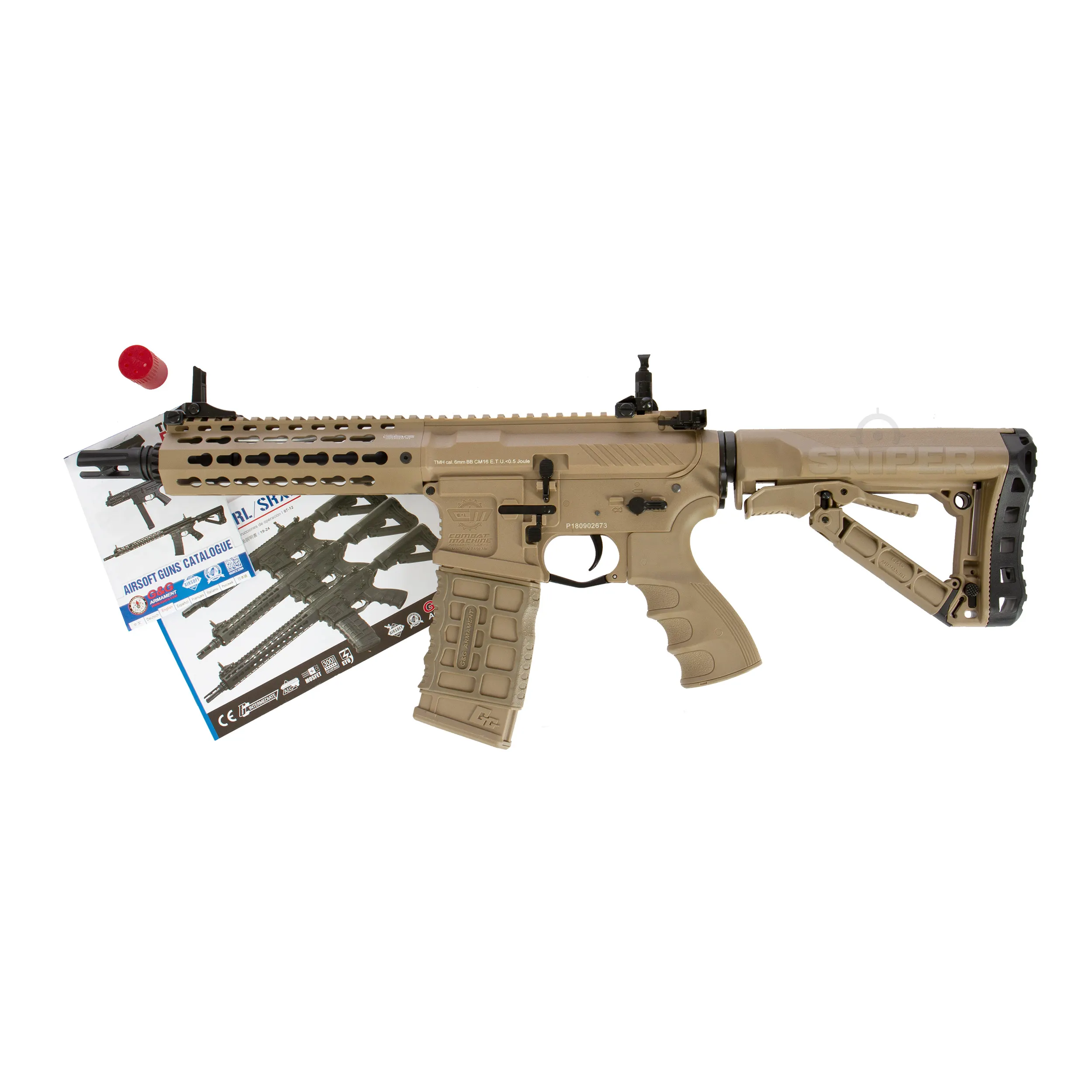CM16 SRS ETU 0,5 Joule Desert, AEG Softair Gewehr