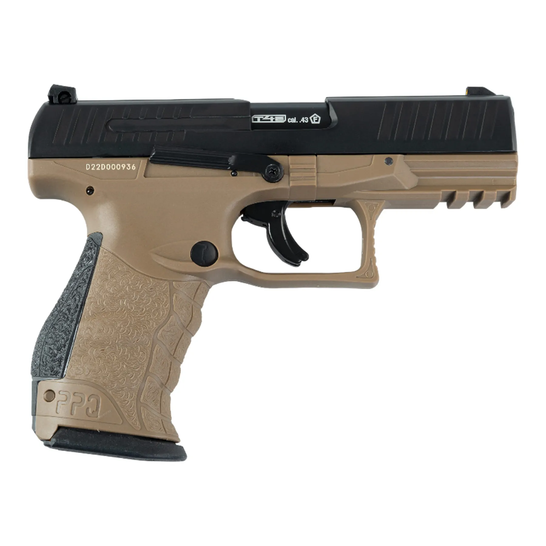 RAM Pistole T4E Walther PPQ M2 43 Cal, Black & RAL8000 RAM Pistole T4E Walther PPQ M2 43 Cal, Black & RAL8000