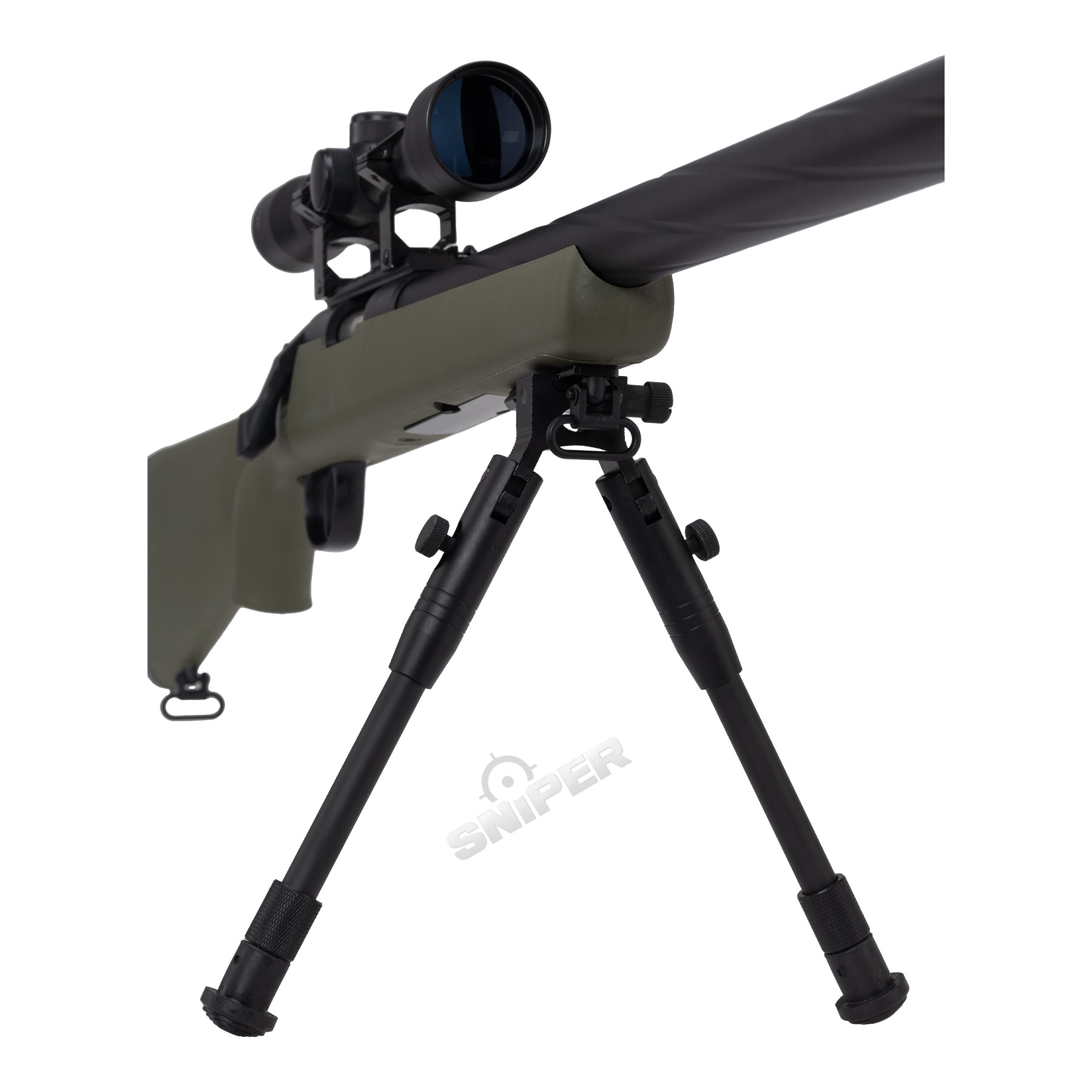 Specna Arms SA-S12 Scharfschützengewehr w/ Scope & Bipod, Olive