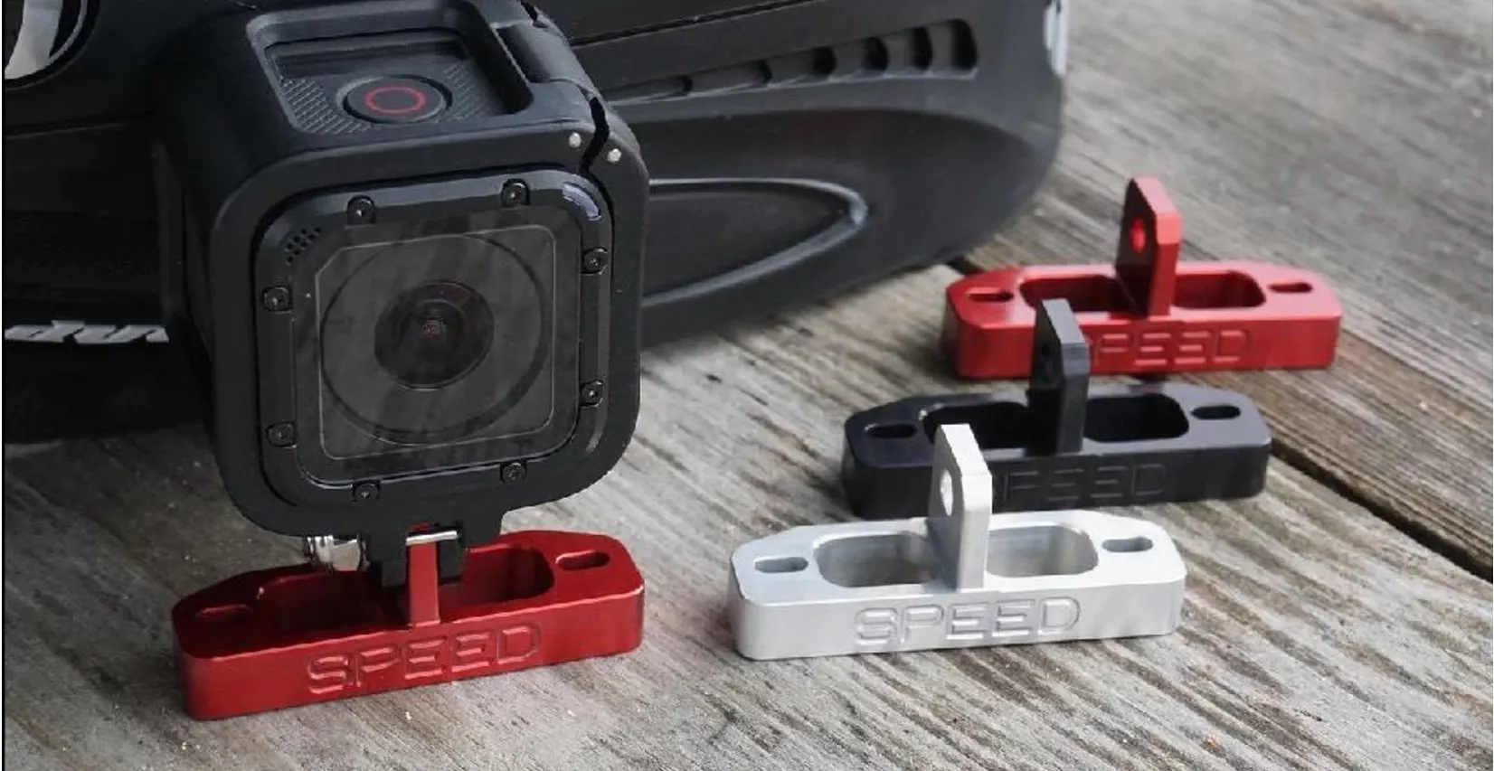 SPEED Supreme Aluminium Mask Mount für GoPro, Black