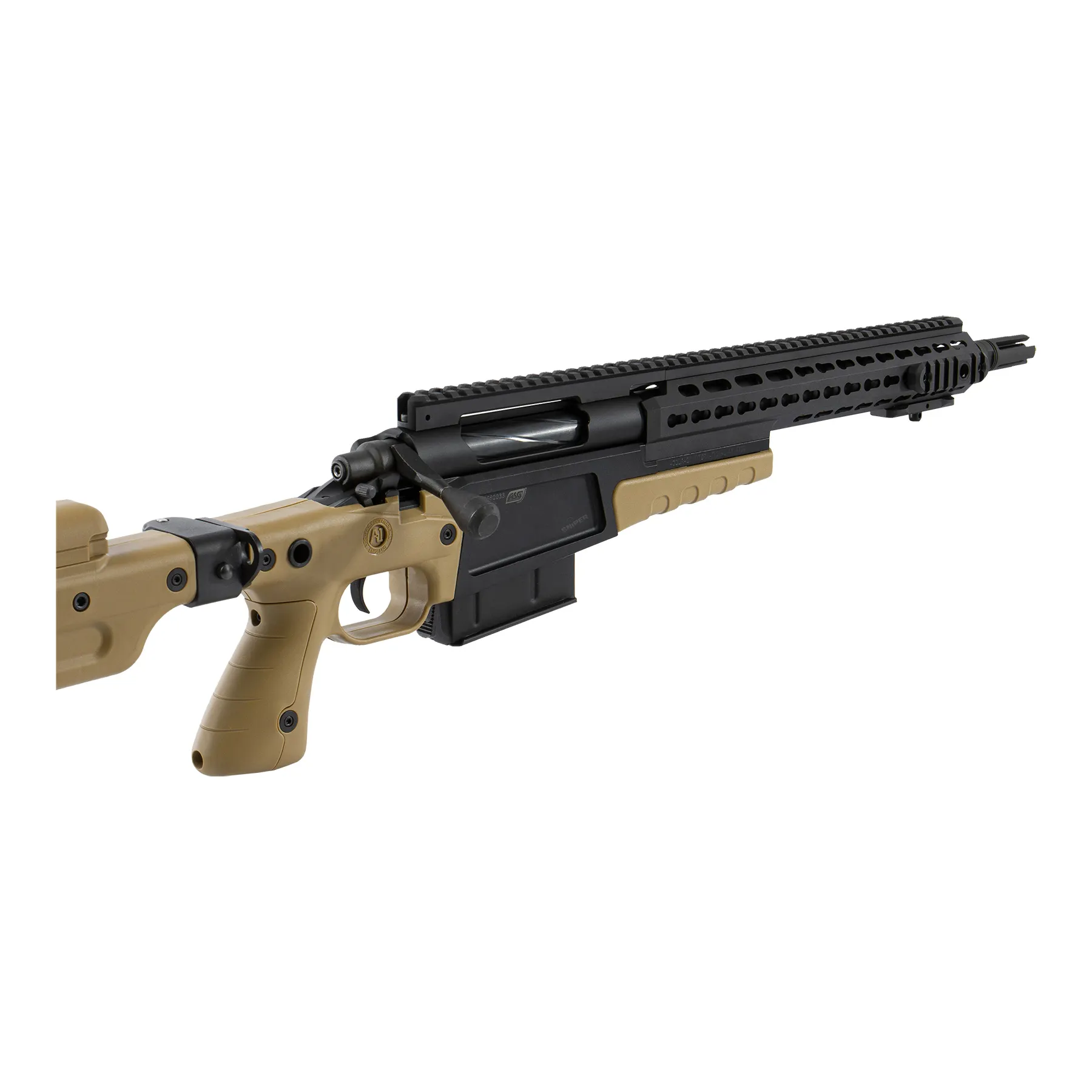 AI MK13 Compact Sniper Rifle, Black & Tan