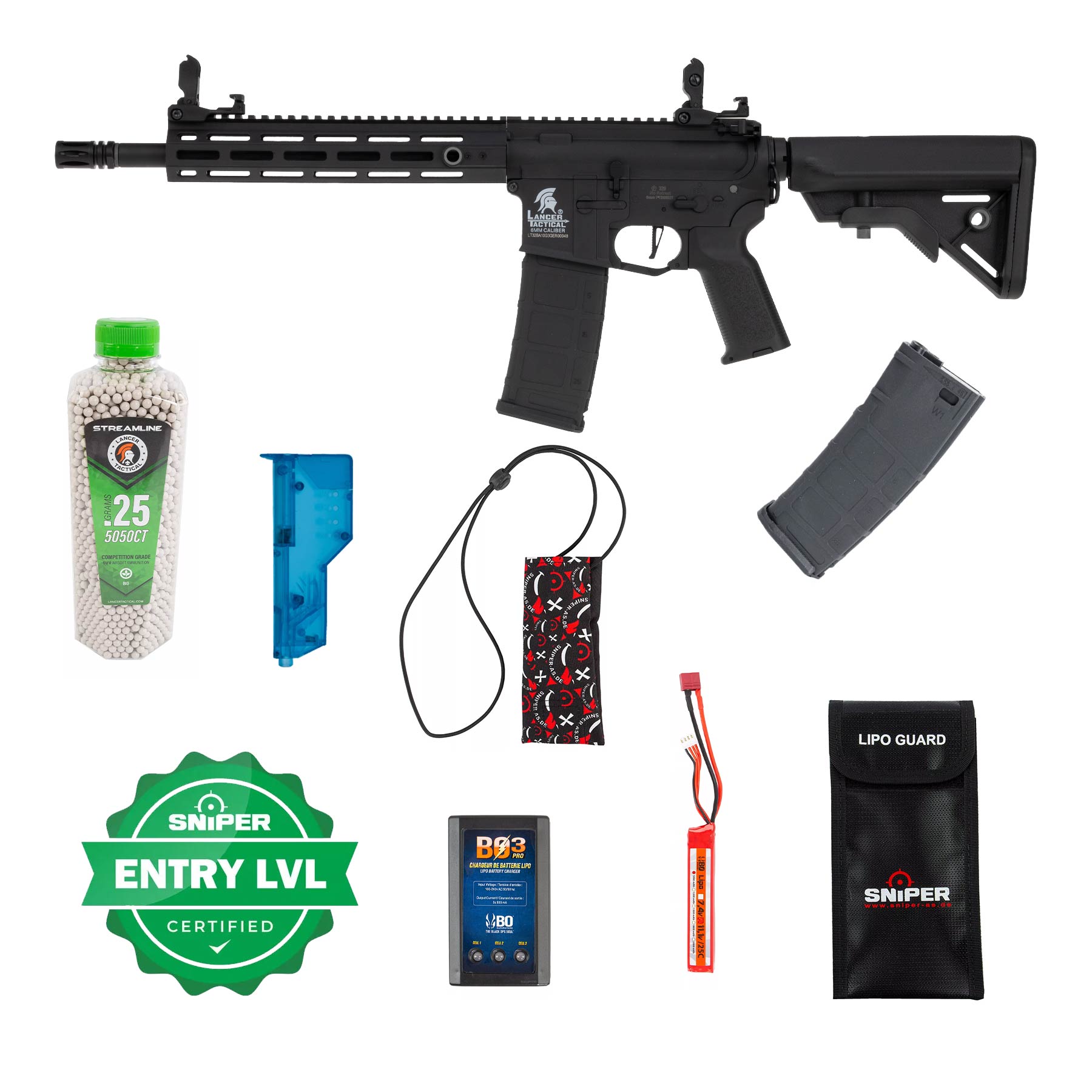 Einsteiger Set #1 -  Lancer Hellion M-Lock 10" Gen 3 w/ Nebula ETU (S)AEG, Black