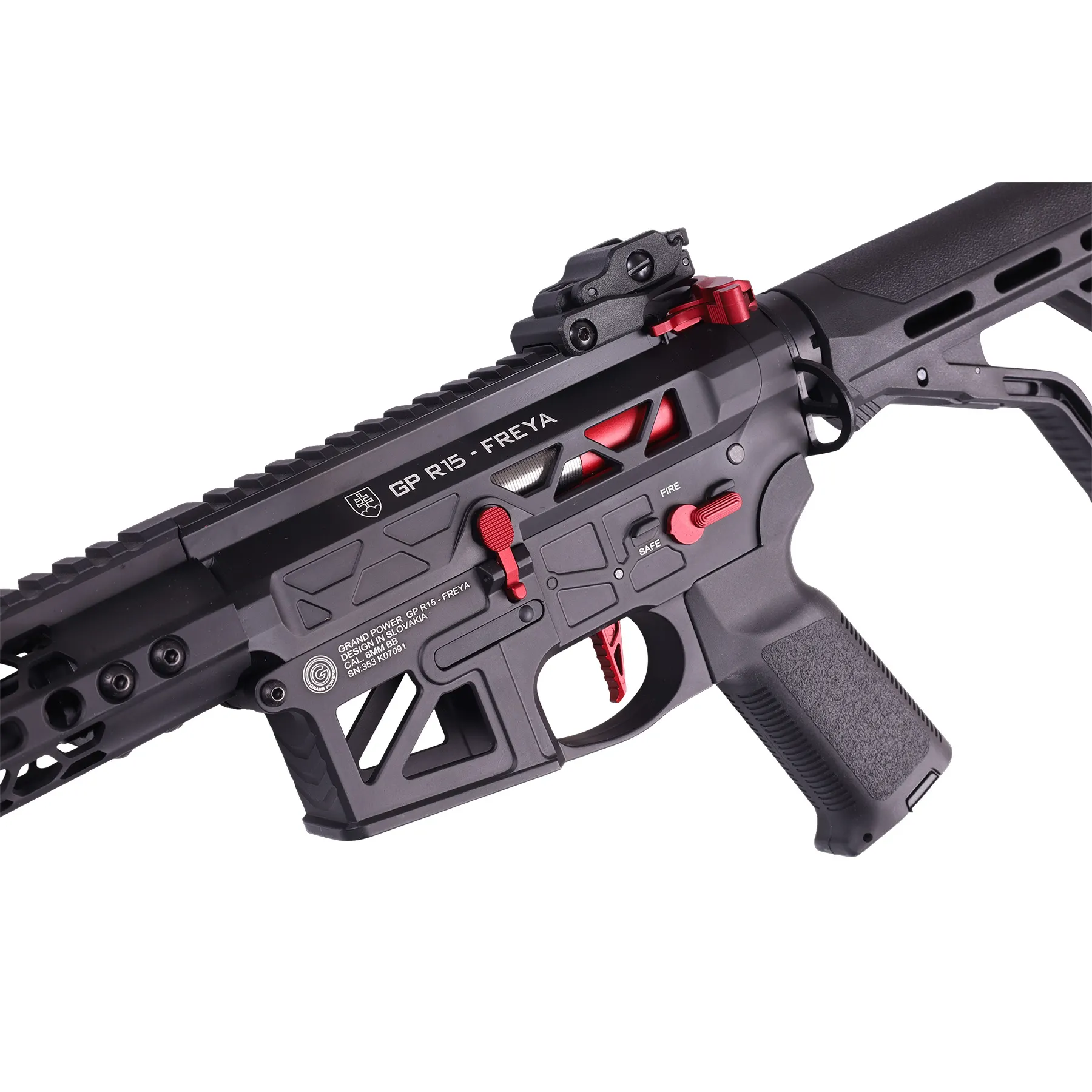 Delta Armory FREYA Skeleton Gen.2 12,5", Black/Red