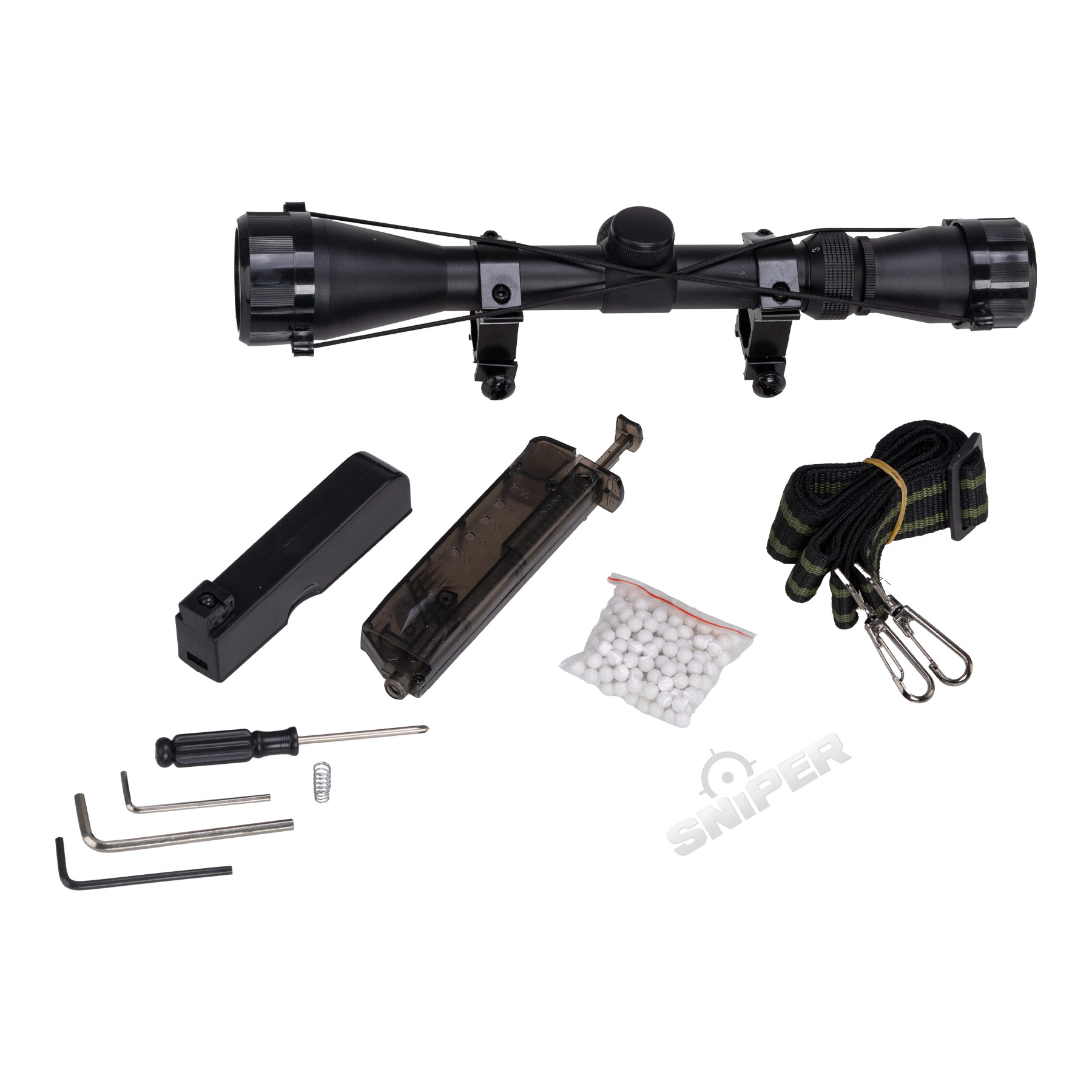 Specna Arms SA-S12 Scharfschützengewehr High-Power w/ Scope & Bipod, Black
