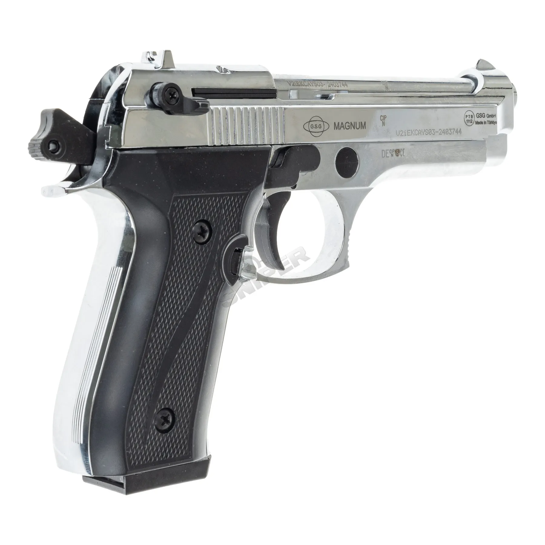 EKOL Firat 9mm P.A.K. Schreckschusspistole, Chrome EKOL Firat 9mm P.A.K. Schreckschusspistole, Chrome