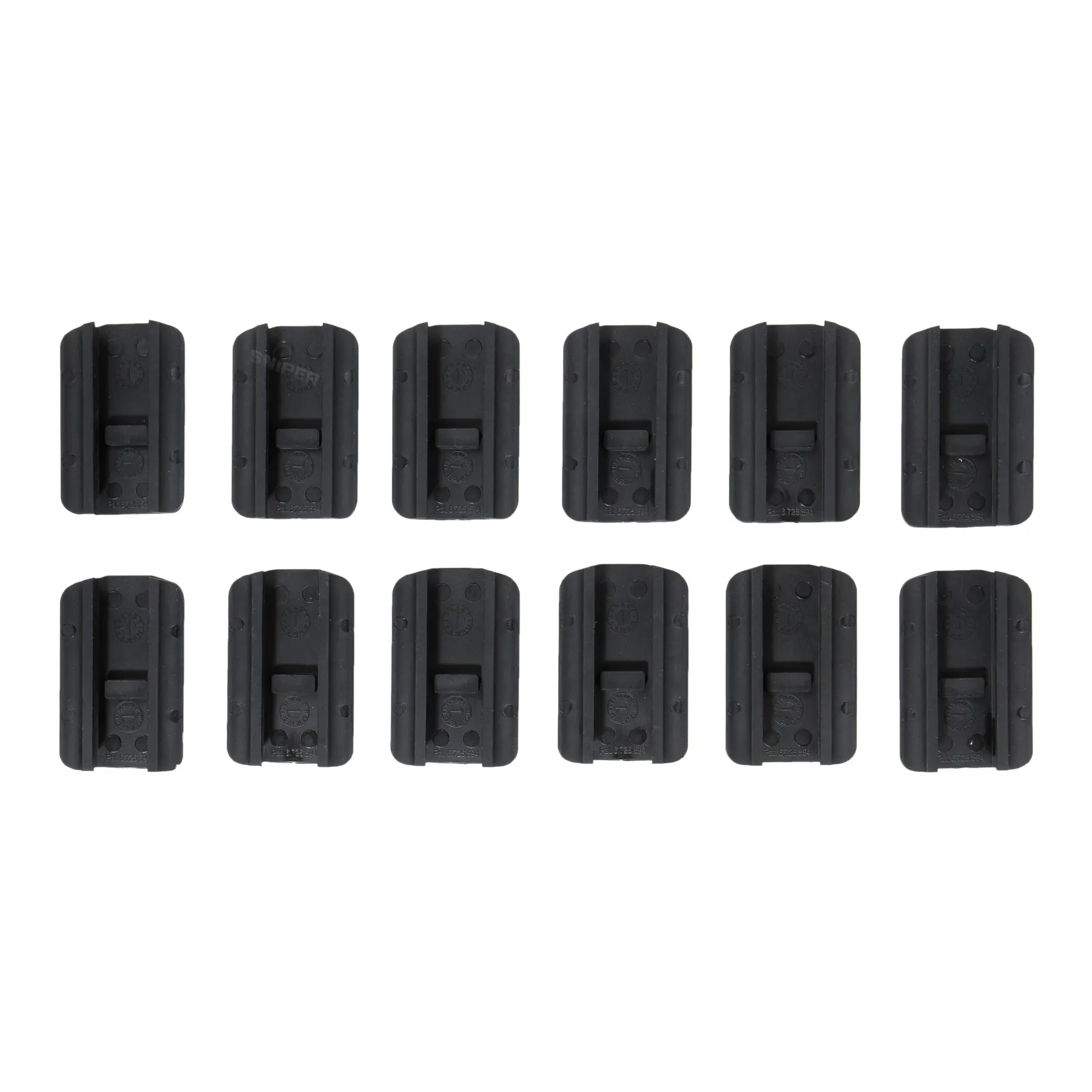 UTG Low-Pro Rubber Rail Guard, 12pcs, Black