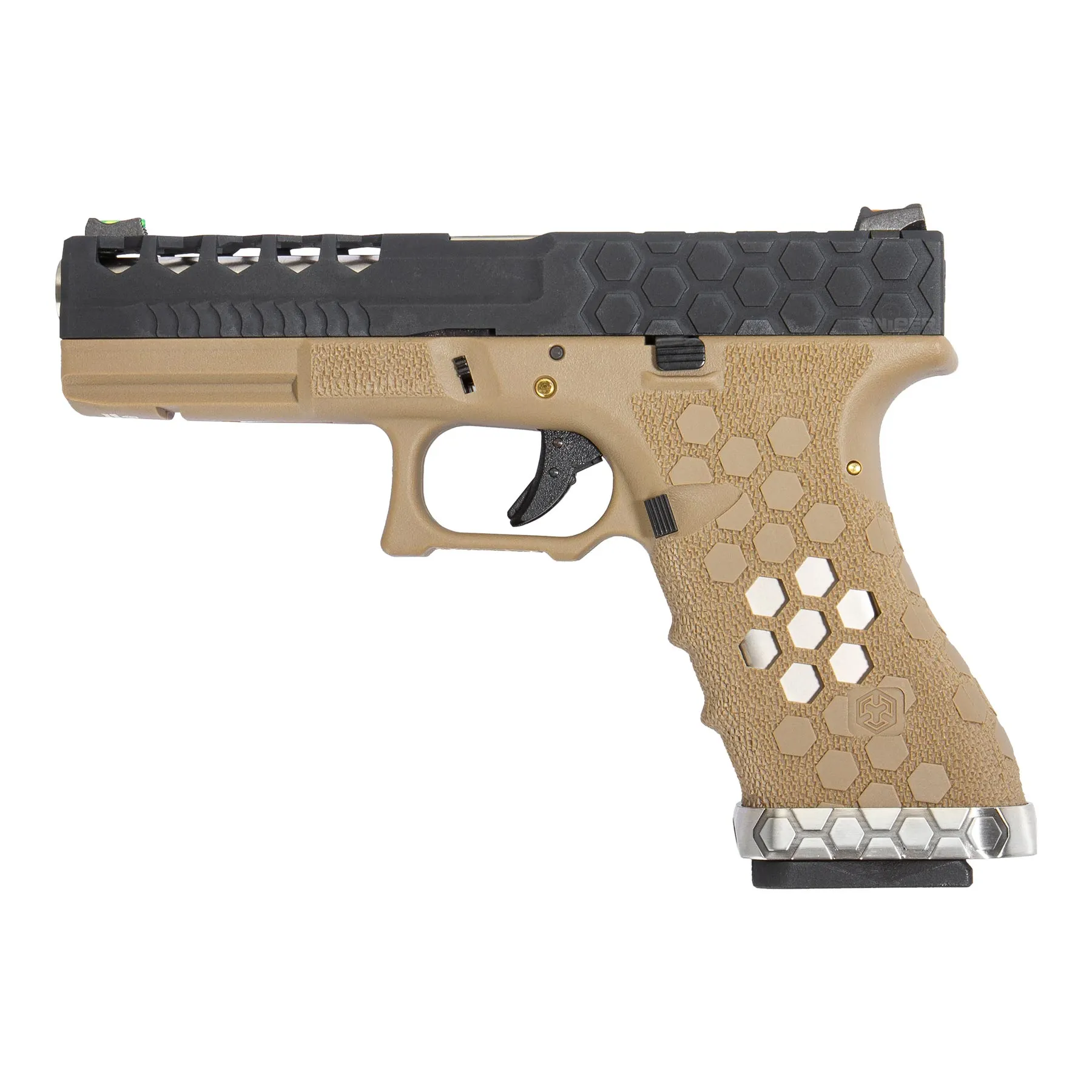 VX0111 Hex Cut Pistol, GBB SAC Custom VX0111 Hex Cut GBB Softair Pistole