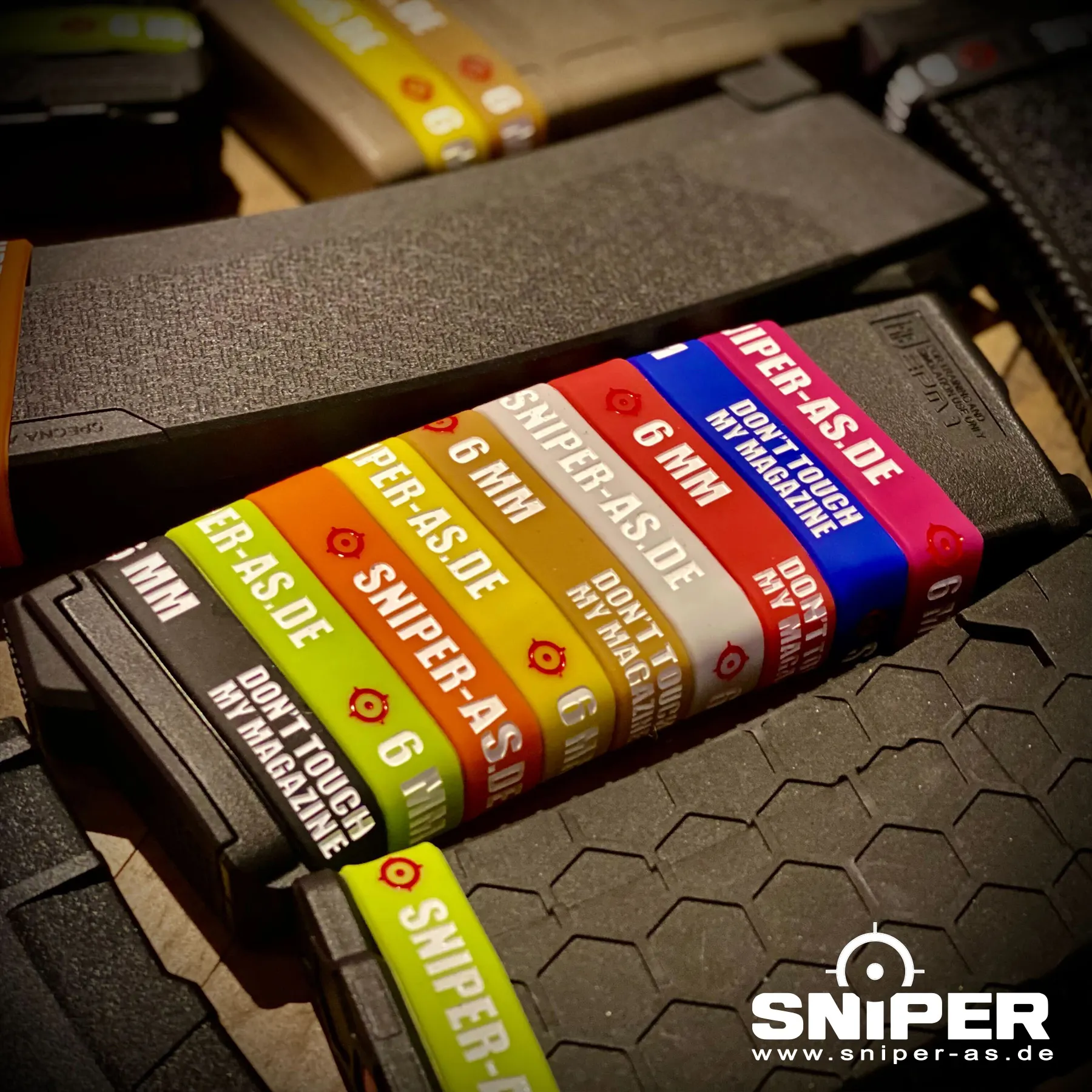 5er Set Sniper AS Magazinbänder, Bracelet, Grau