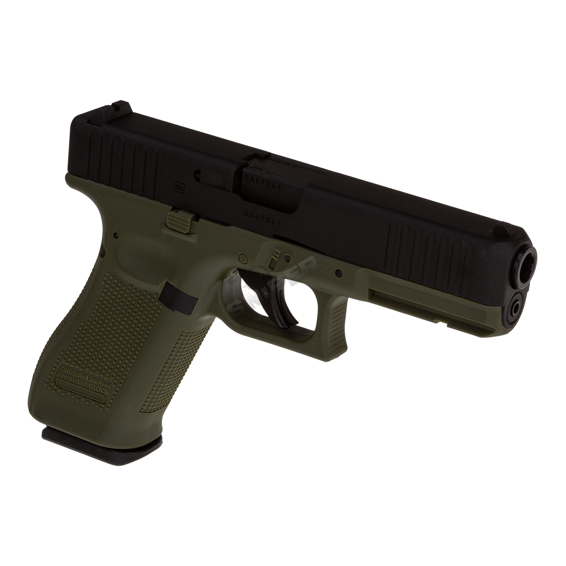 Bundle Deal - Glock 17 Gen 5 GBB Softair Pistole, Black/Green