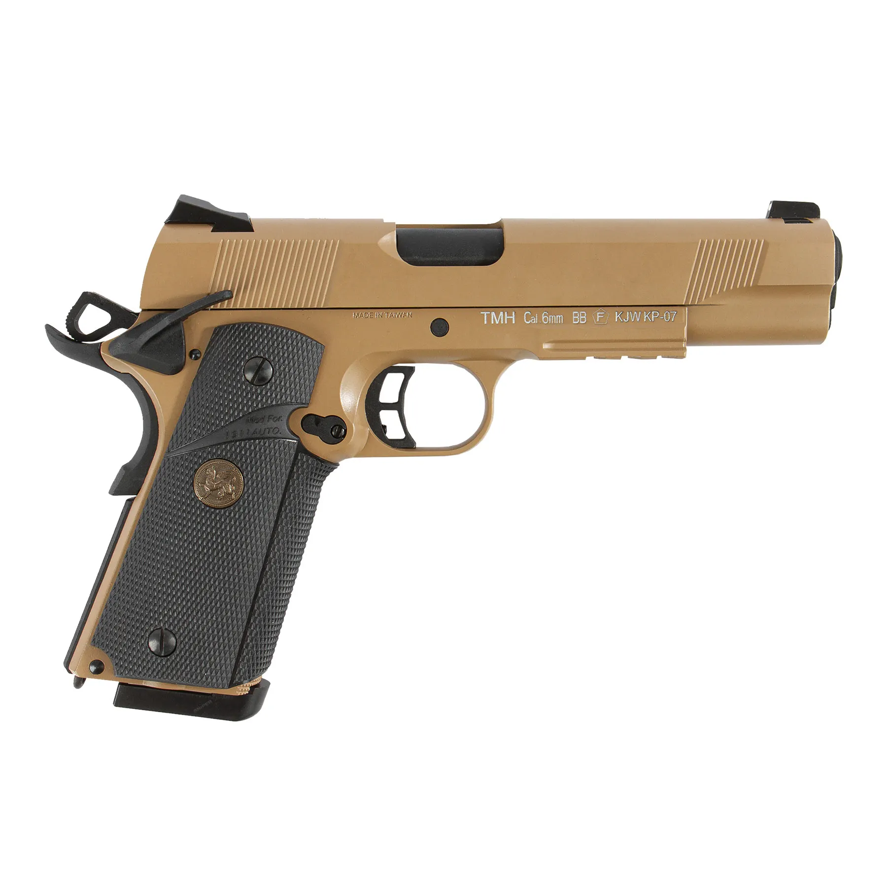 KJ Works M1911 MEU Full Metal Tan GBB Softair Pistole