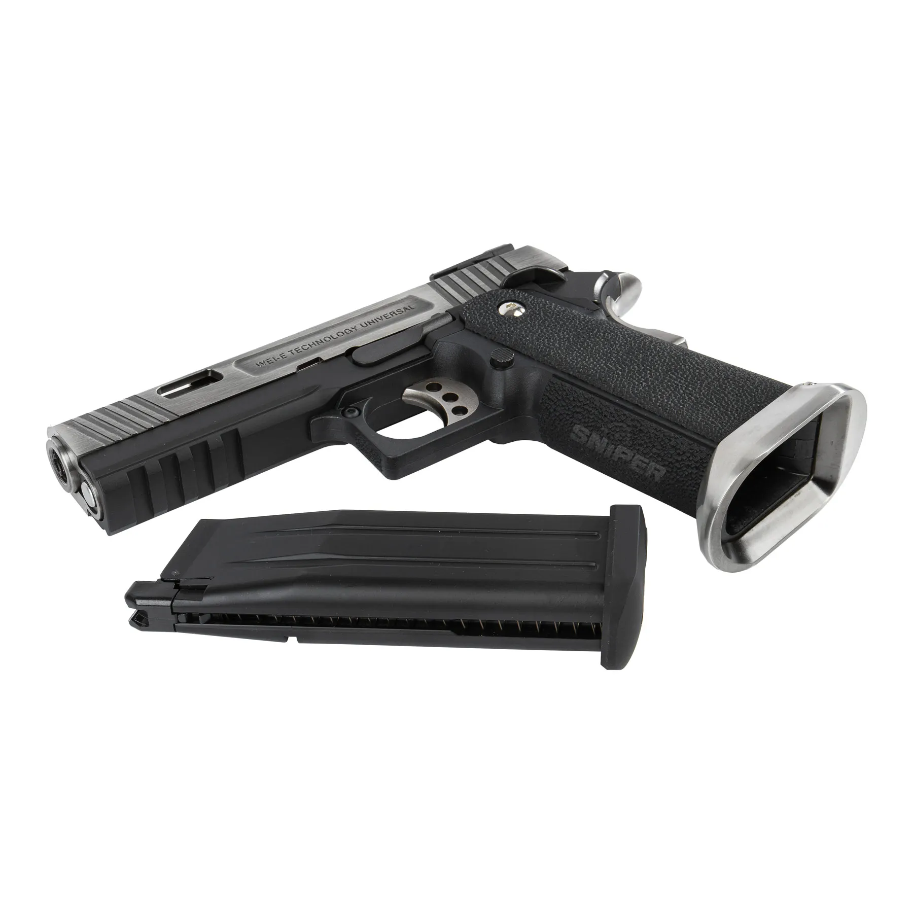WE Hi-Capa 4.3 Force Full Metal Silver GBB Softair