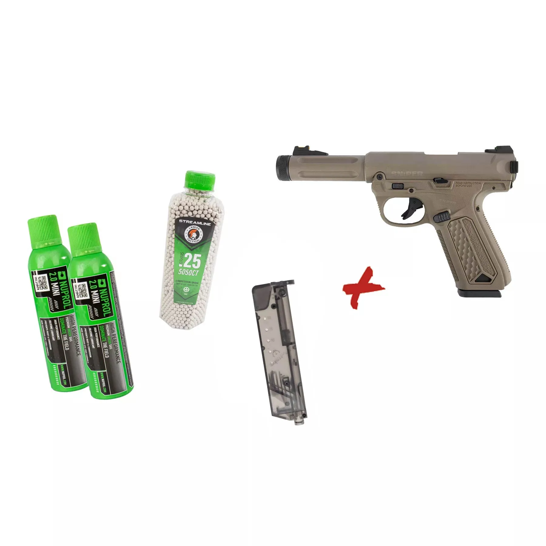 Bundle Deal #1 - Action Army AAP 01 Assasin Tan GBB Softair
