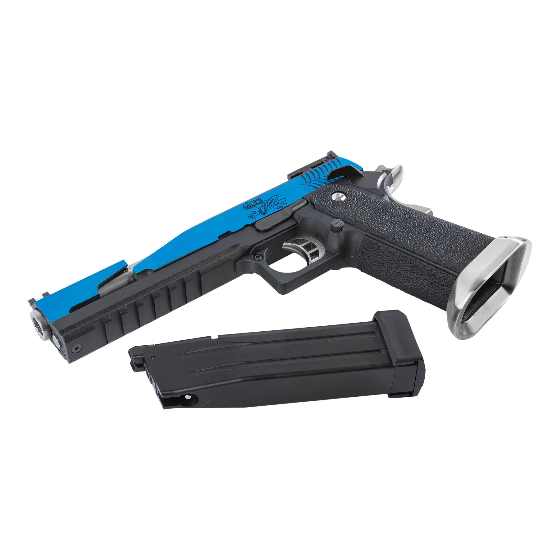WE Hi-Capa 6 T-Rex Customs Blue GBB Softair Pistole