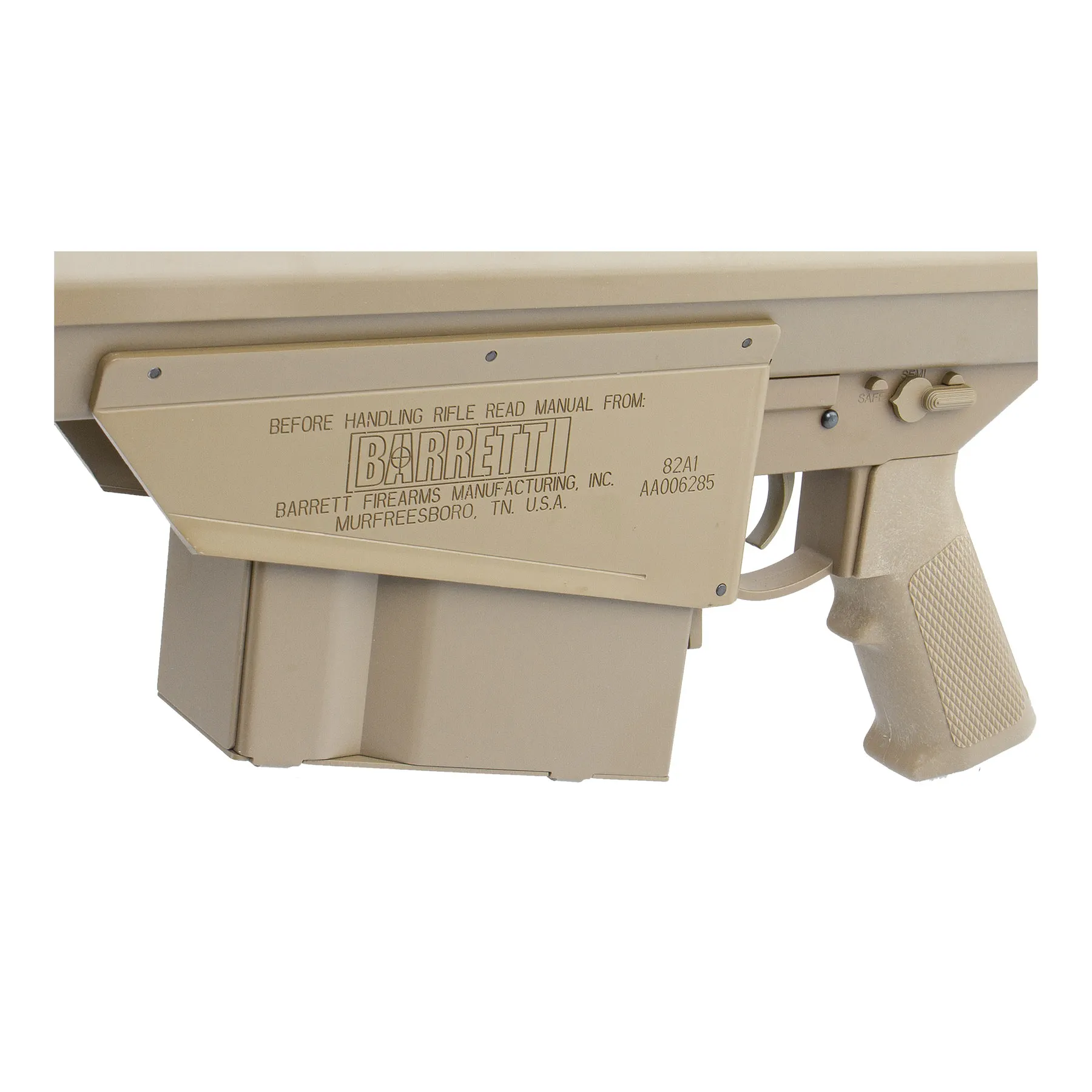 Barrett M82 Scharfschützengewehr w/ Bipod (S)AEG, Tan