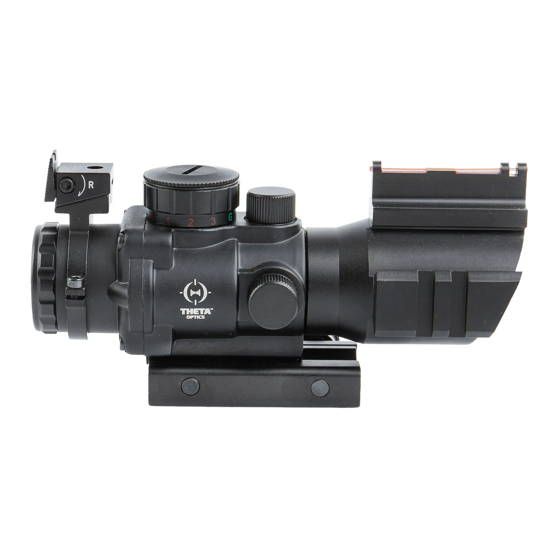 Theta Optics 4x32 Rhino Fiber Scope, Black