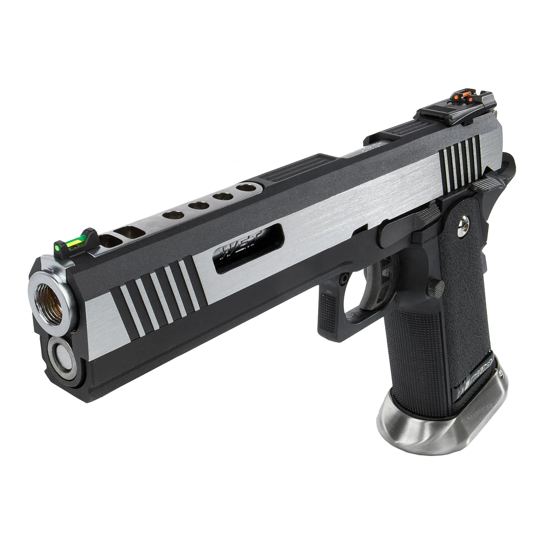 WE Hi-Capa 6 Silver Barrel Force Dualtone GBB Softair Pistole
