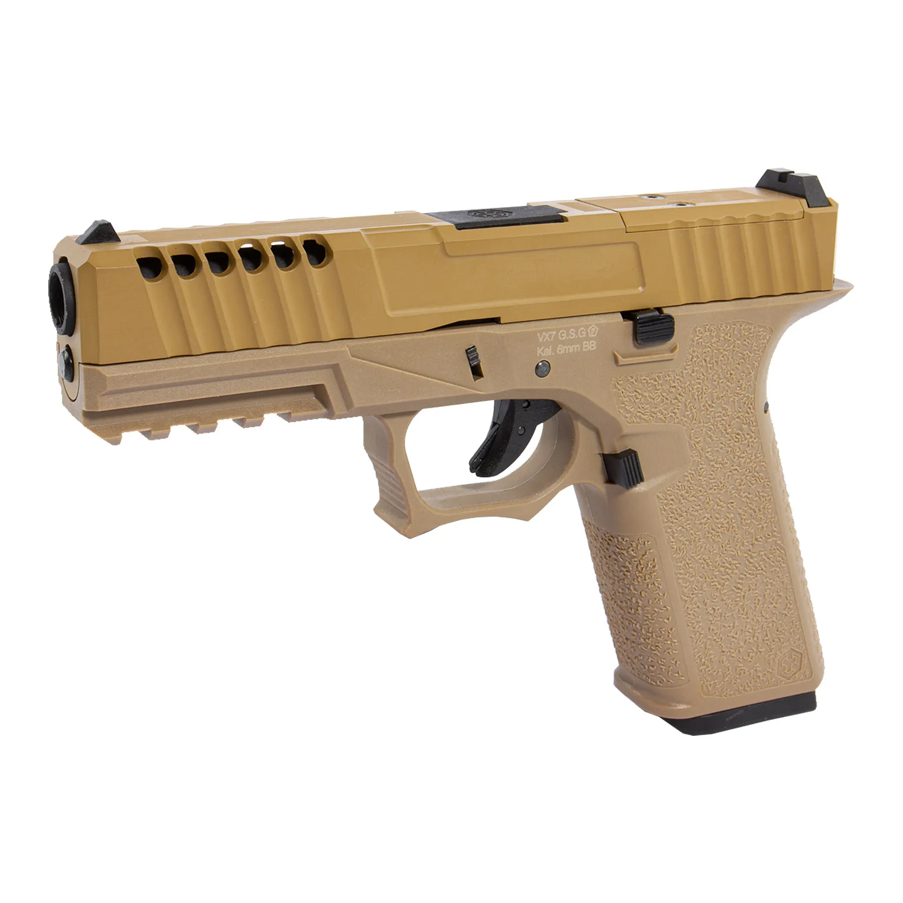 AW Custom VX7 Mod.1 Precut GBB Softair Pistole, FDE