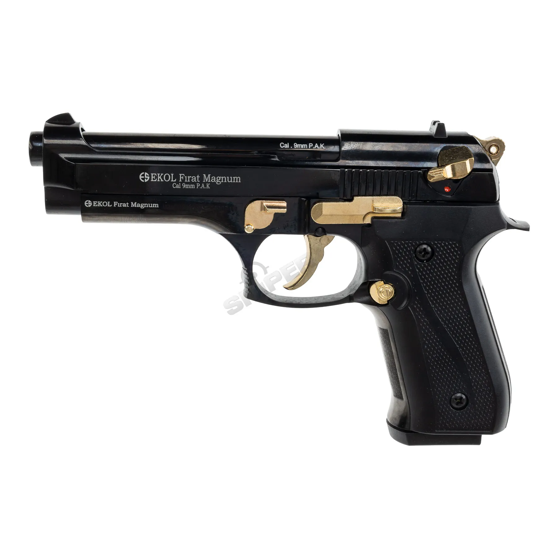 EKOL Firat 9mm P.A.K. Schreckschusspistole, Black/Gold EKOL Firat 9mm P.A.K. Schreckschusspistole, Black/Gold