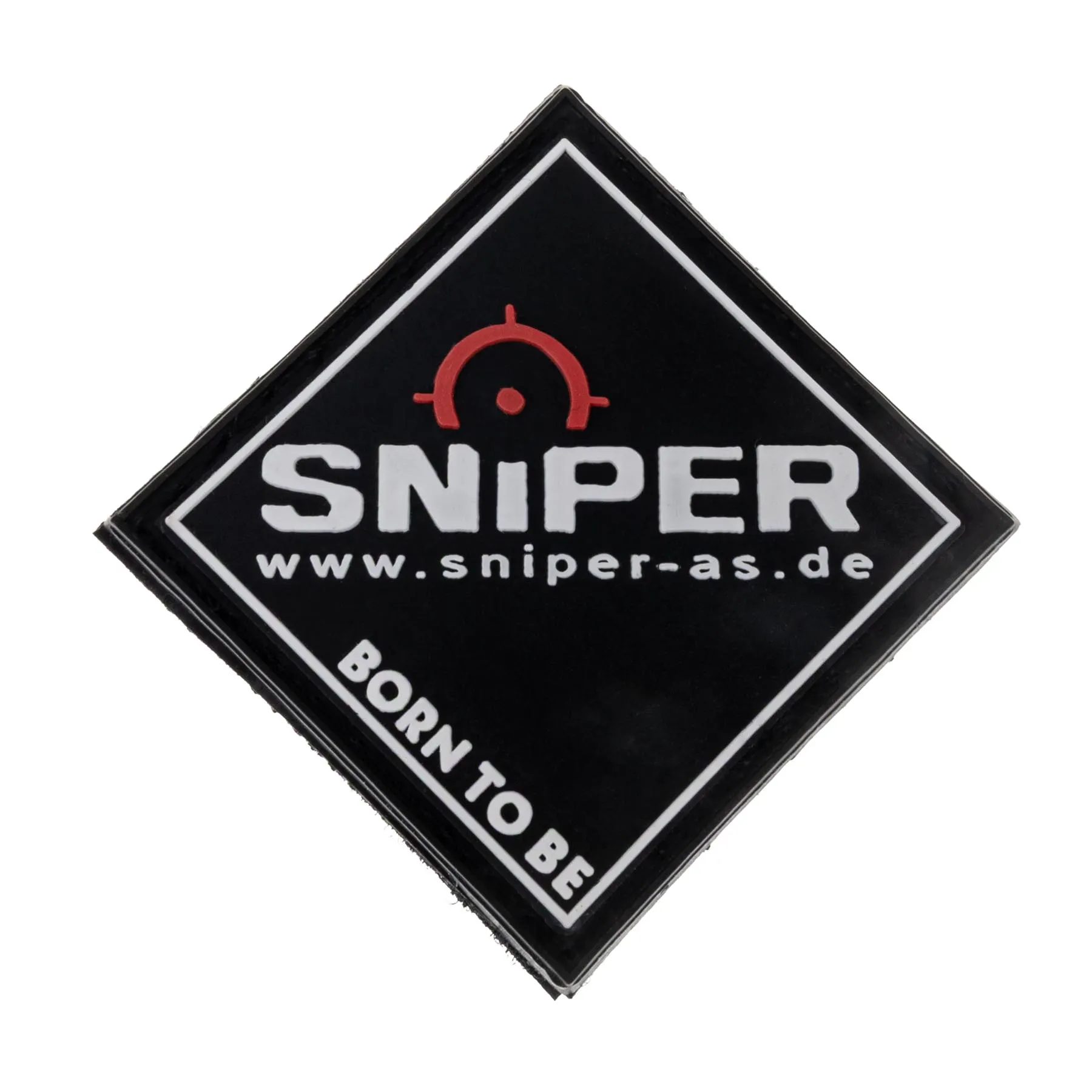 Square Sniper 3D Rubber Patch, Black