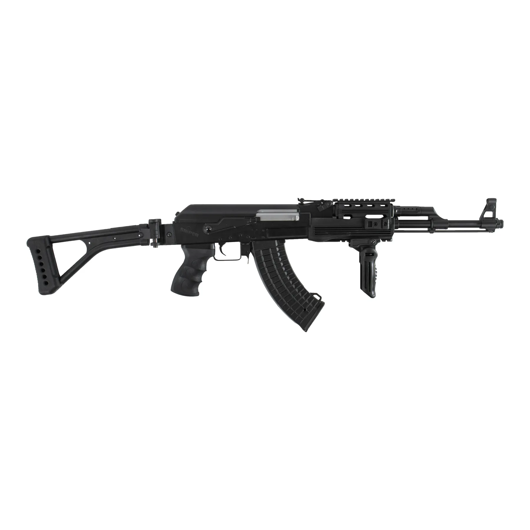 AK47 Tactical FS, < 0,5 Joule, Black