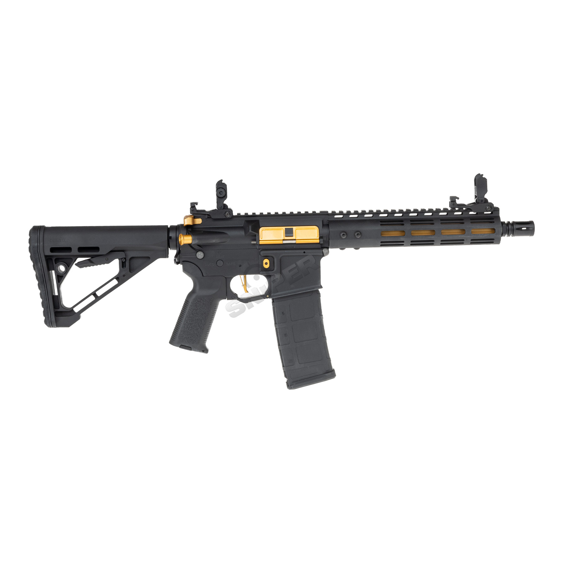 Lancer Archon Gen3 ETU M-Lok 9" M4 (S)AEG, Black/Gold