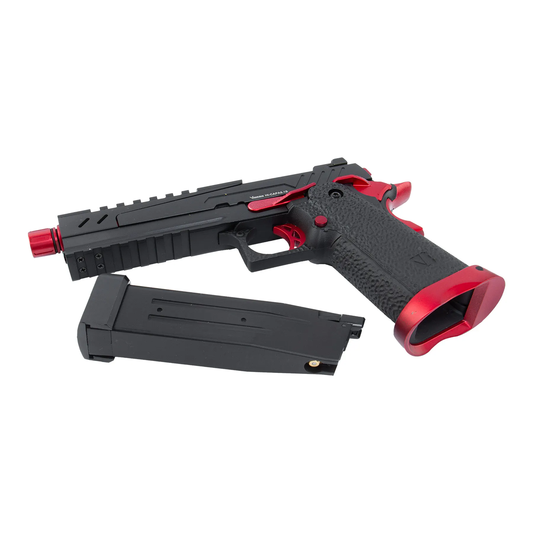 Vorsk Hi-Capa 5.1 Split Slide, Red/Black, GBB Vorsk Hi-Capa 5.1 Split Slide, Red/Black, GBB