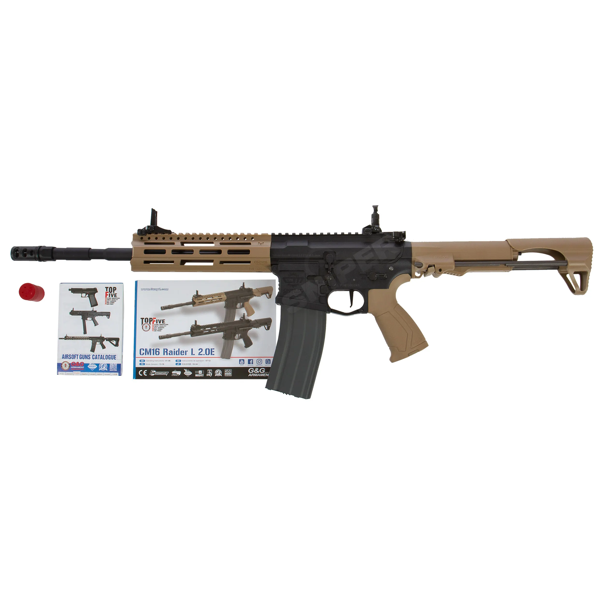 CM16 Raider L 2.0E, Desert < 0,5 Joule, AEG Softair Gewehr