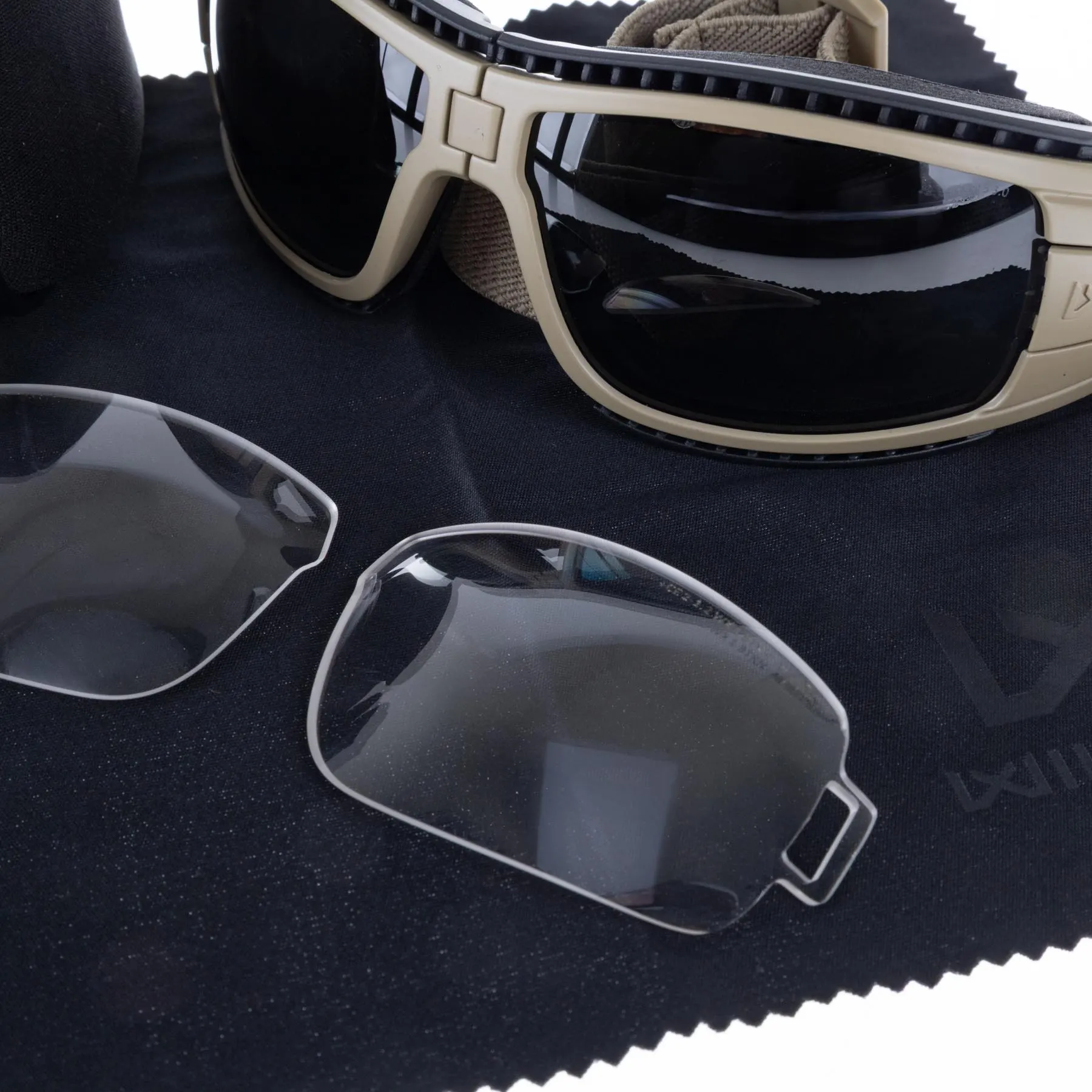 WileyX Lynx Goggles w/ Tan Frame, Grey/Clear Lens