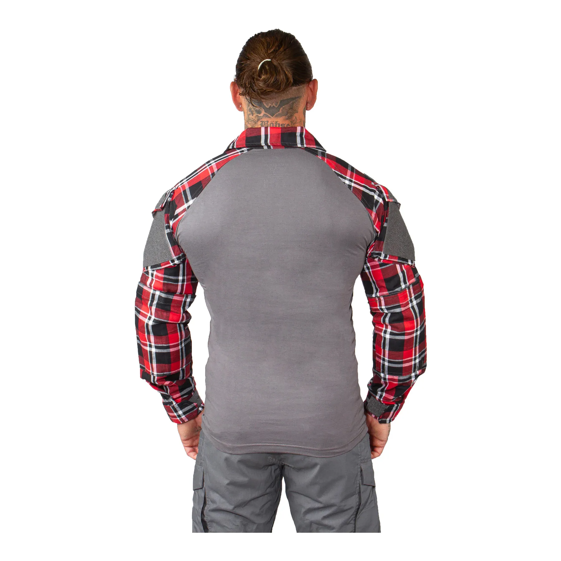 Flannel Combat Shirt, Red XXL Flannel Combat Shirt, Red S