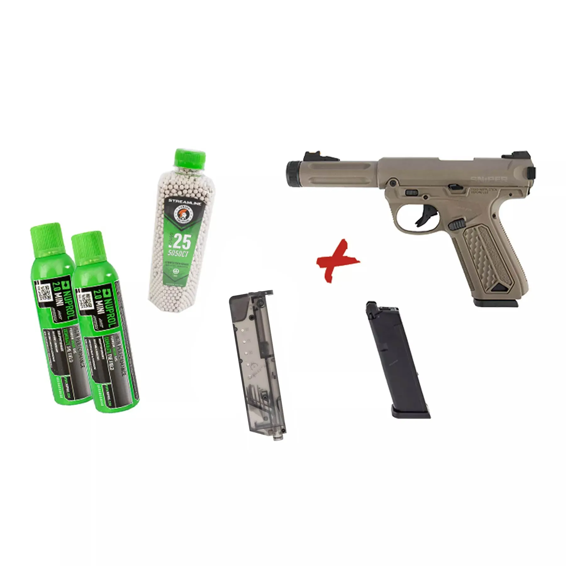 Bundle Deal #2 - Action Army AAP 01 Assasin Tan GBB Softair