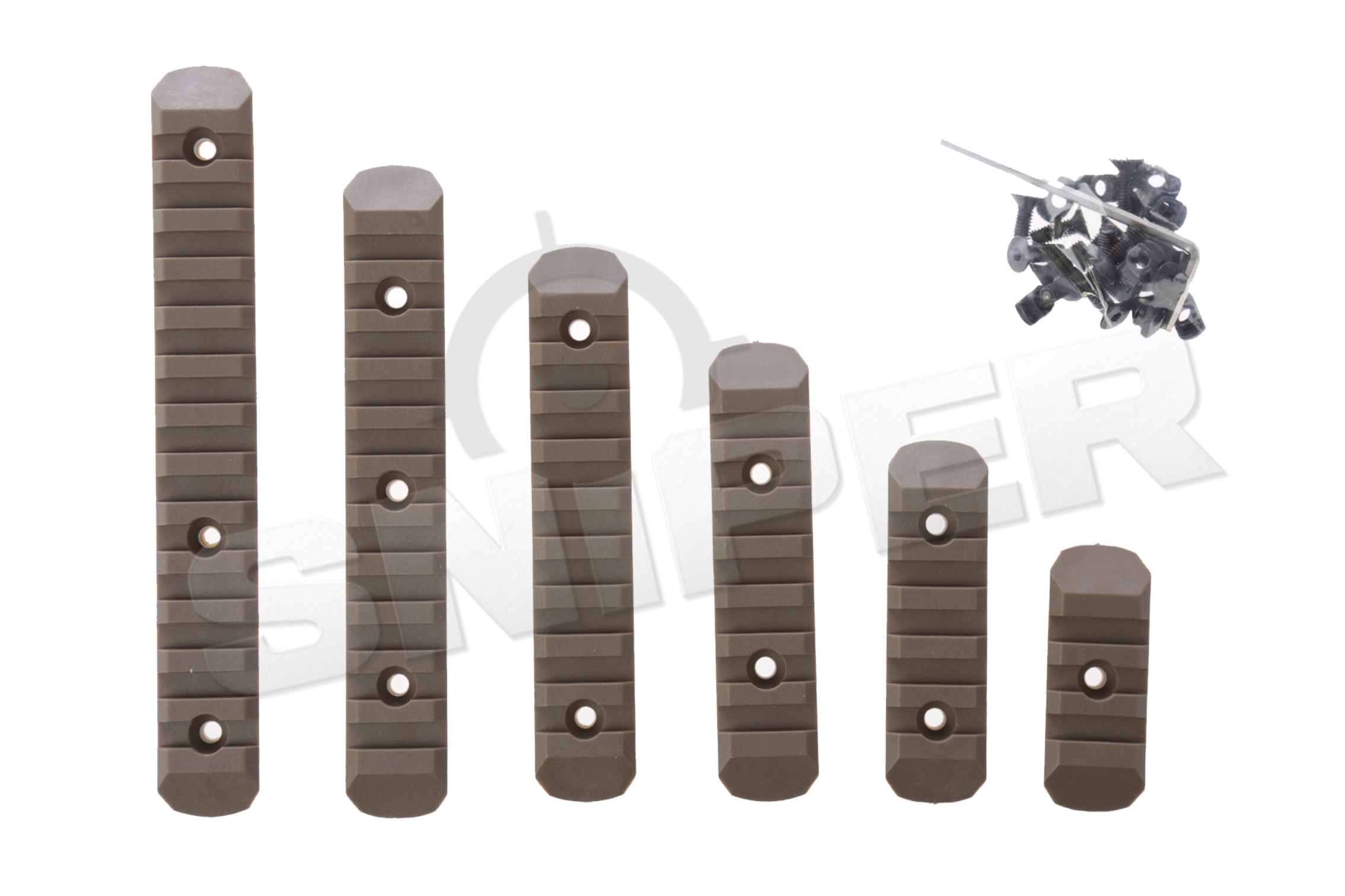 KeyMod & M-Lok Polymer Rail Set, Tan