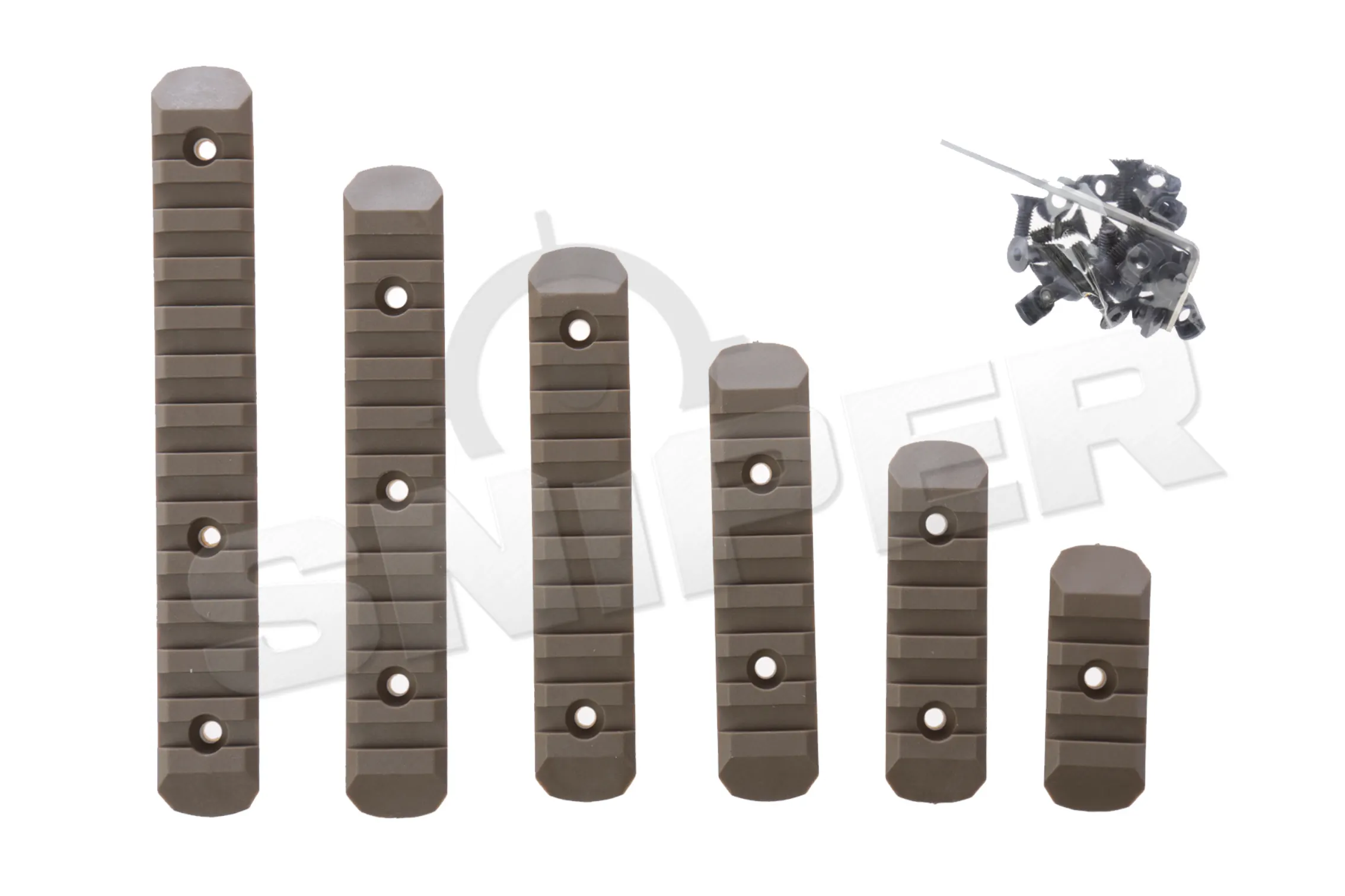 KeyMod & M-Lok Polymer Rail Set, Tan KeyMod & M-Lok Polymer Rail Set, Tan