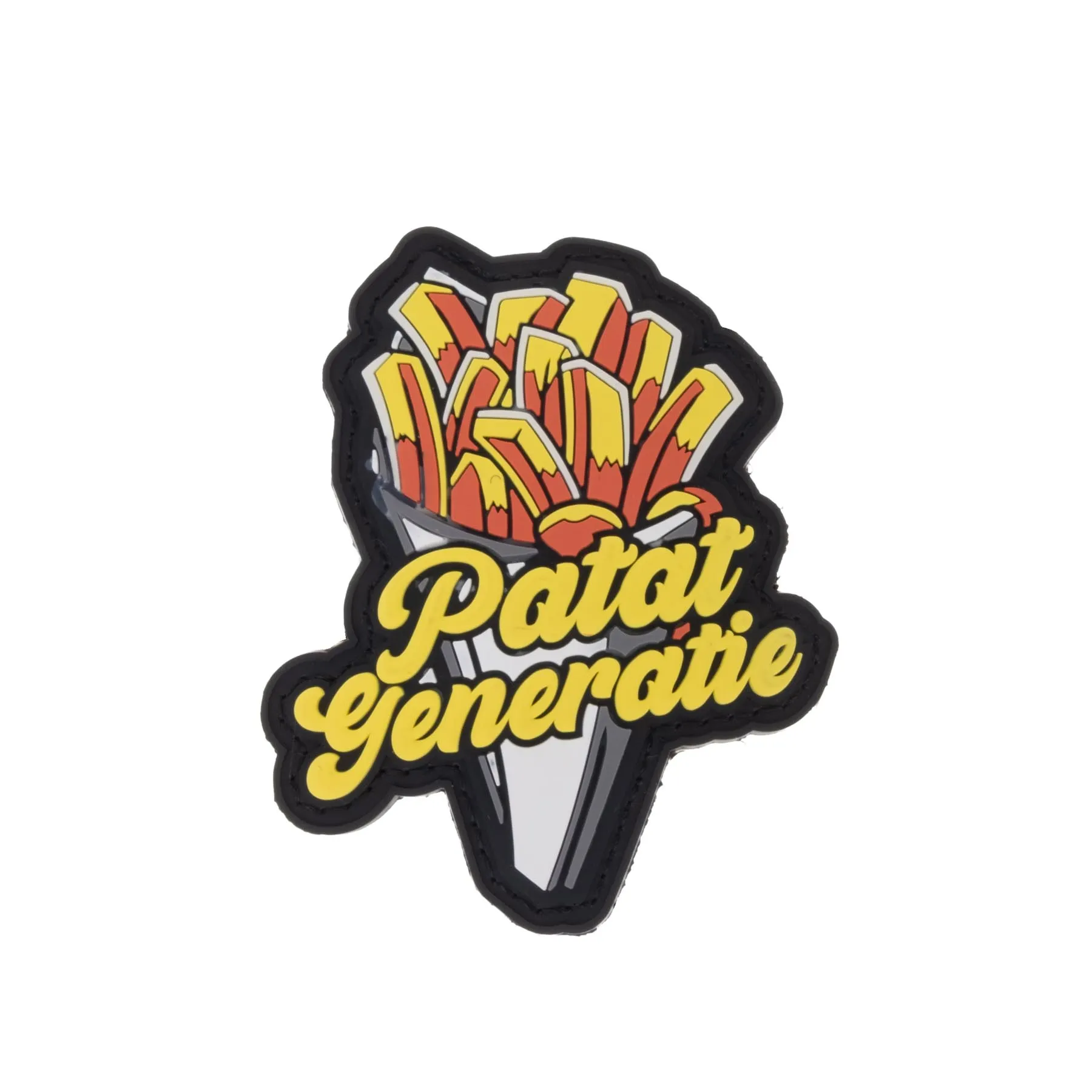 3D PVC Patch Patat Generatie 3D PVC Patch Patat Generatie