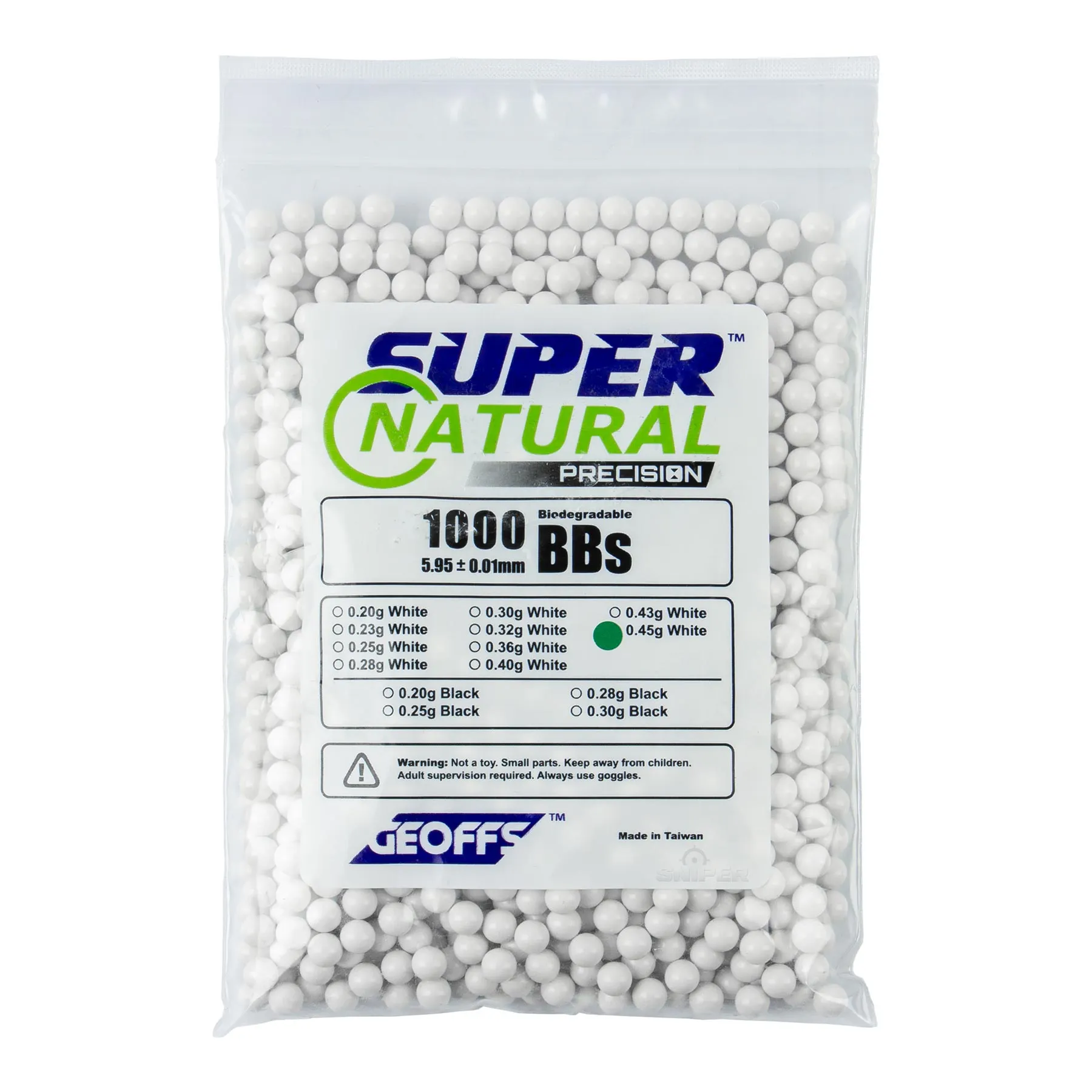 Super Natural Precision 0,45g Bio BB, 1000rds