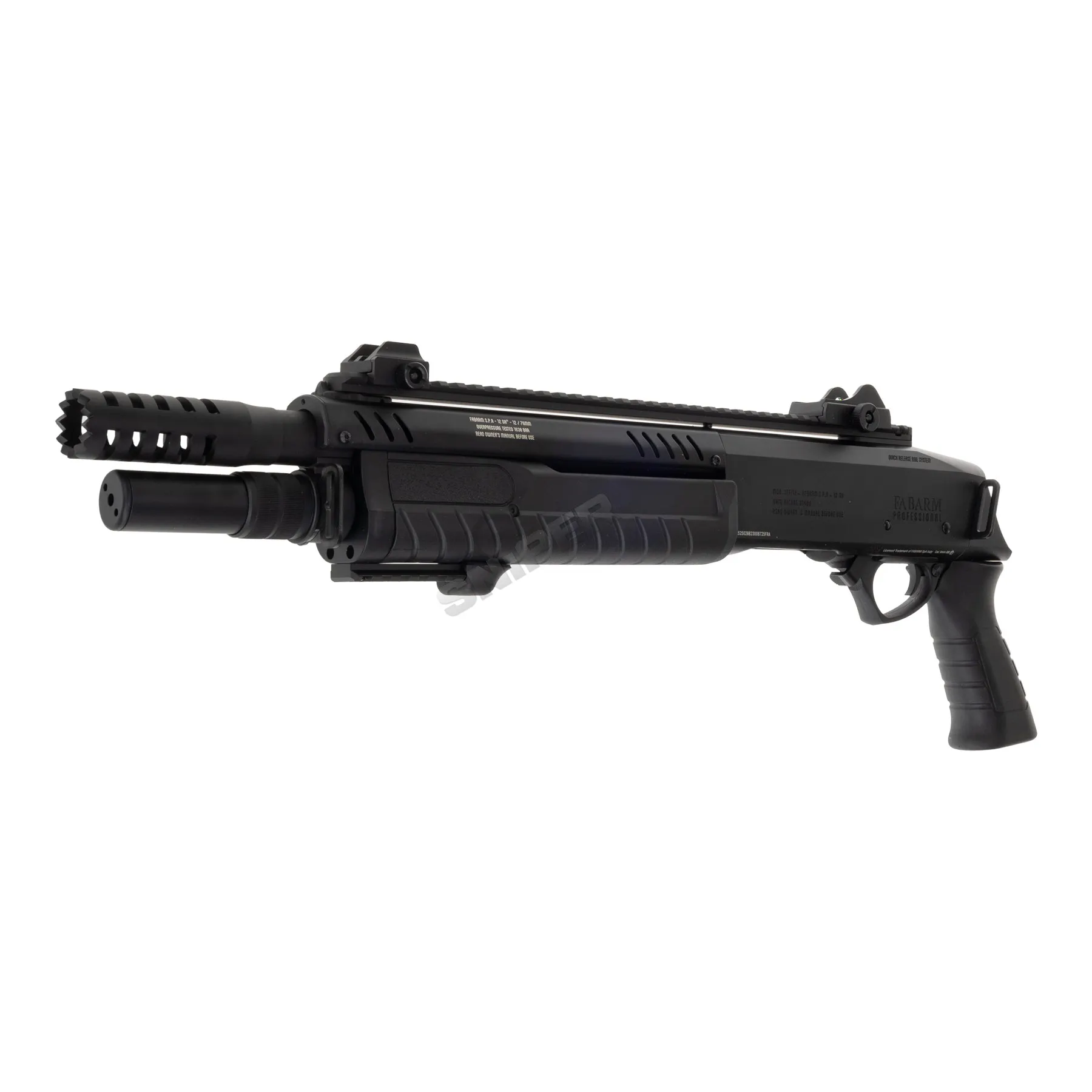 Fabarm STF12 Short 11" Gas Pumpgun, Black