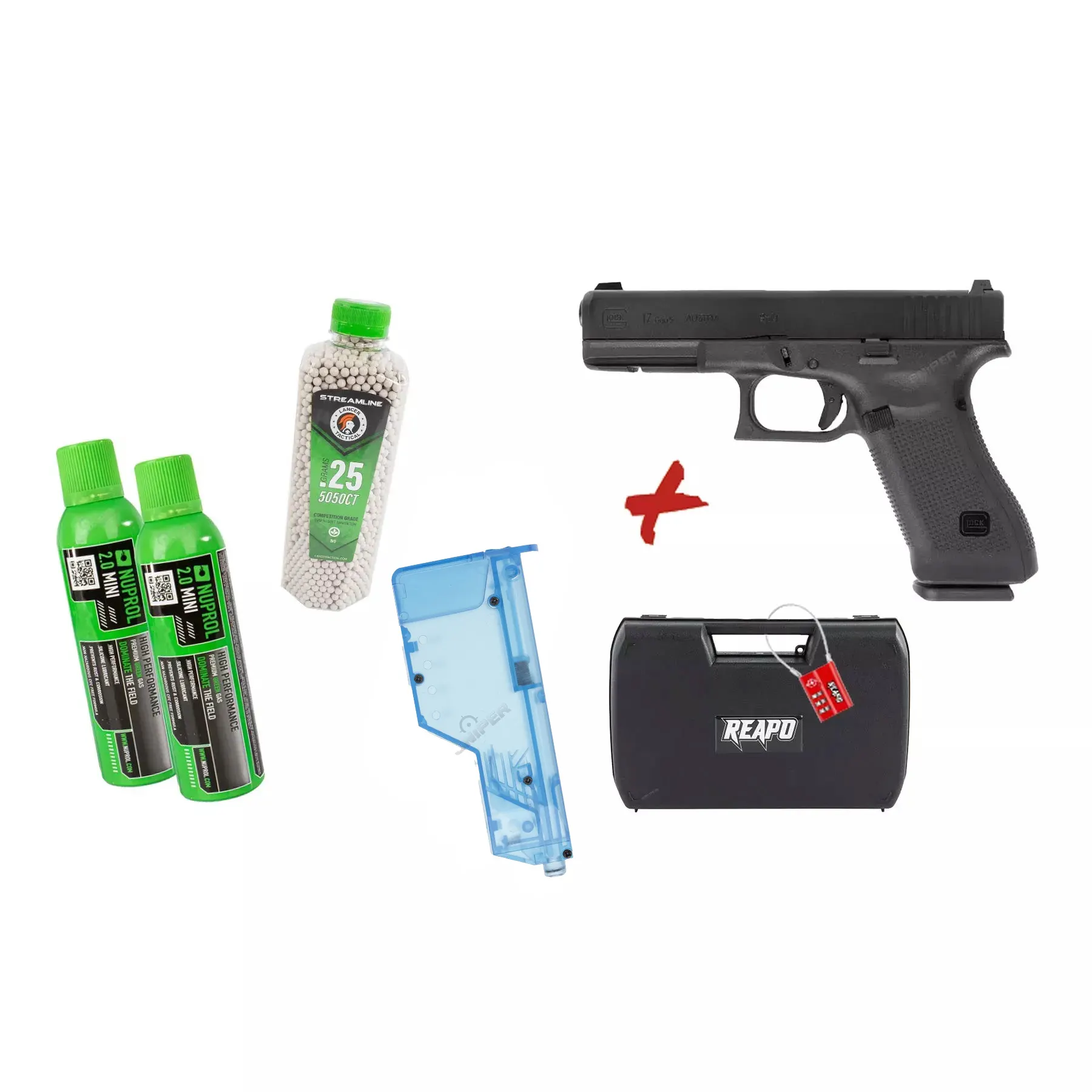 Bundle Deal #4 - Glock 17 Gen 5 GBB Softair Pistole