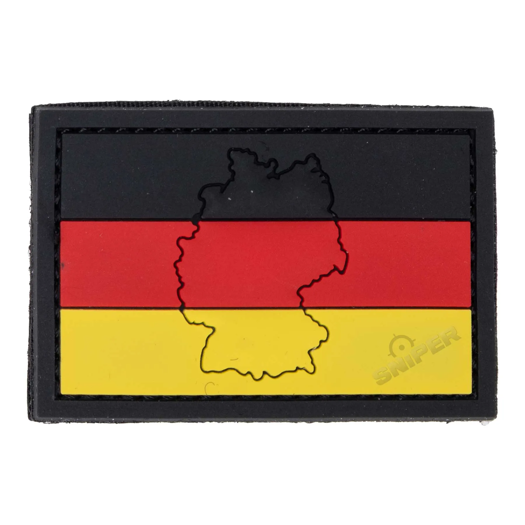 3D PVC Patch Deutschland Flagge mit Umriss 3D PVC Patch Deutschland Flagge mit Umriss