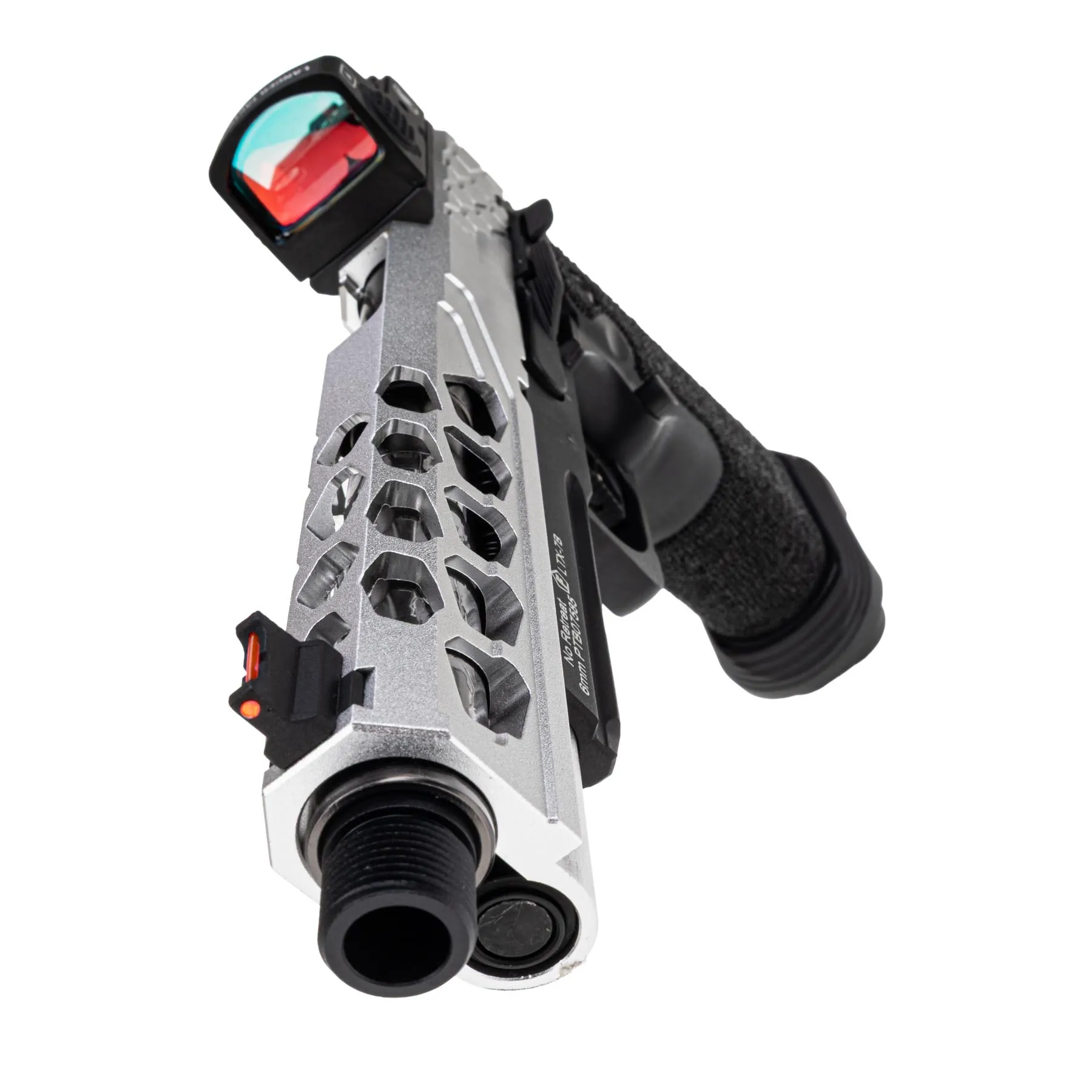 Lancer Tactical LTX-7B Stryk RMR Hi-Capa GBB Softairpistole, Silver