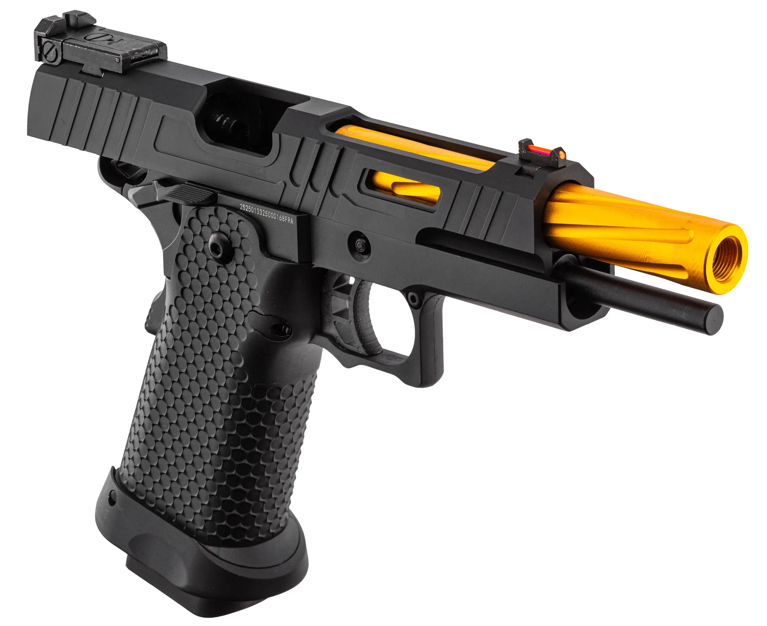 Golden Eagle 5.1 Hi-Capa Thread GBB Airsoft Pistole, Black/Gold