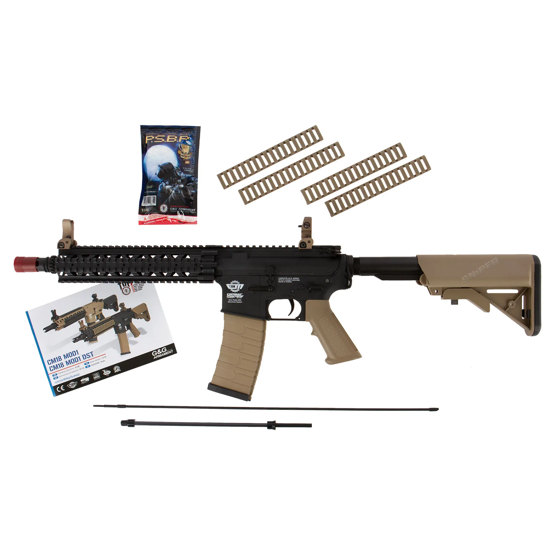 CM18 MOD1 0,5 Joule AEG Softair Gewehr, Black