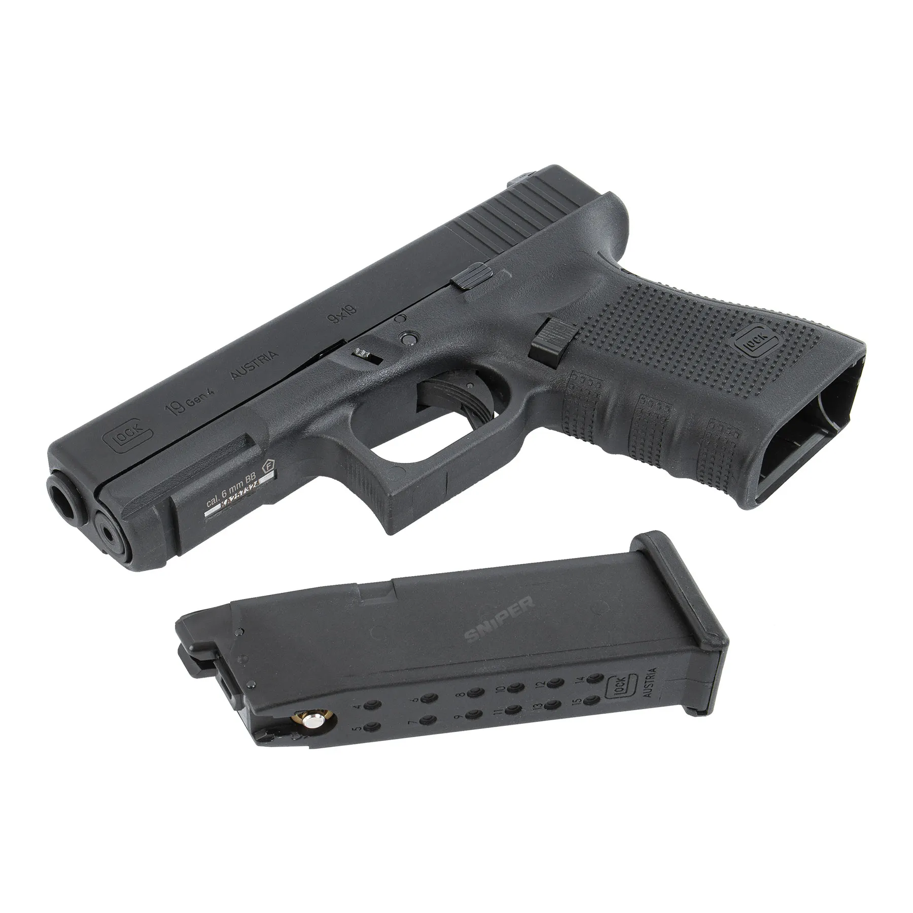 Glock 19 Gen 4 GBB Softair Pistole