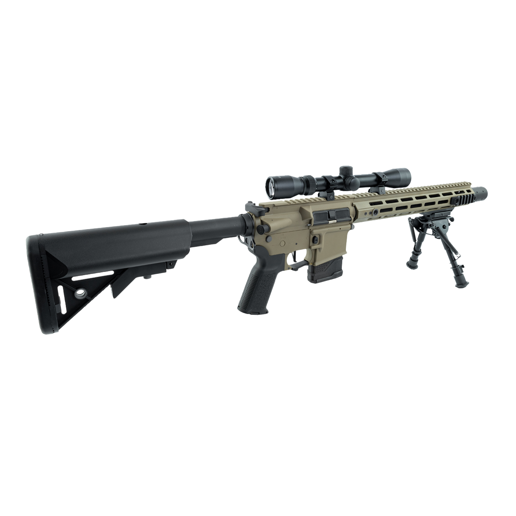 Einsteiger Set #3 - LT-32 DMR w/ Scope & Bipod (S)AEG, Tan