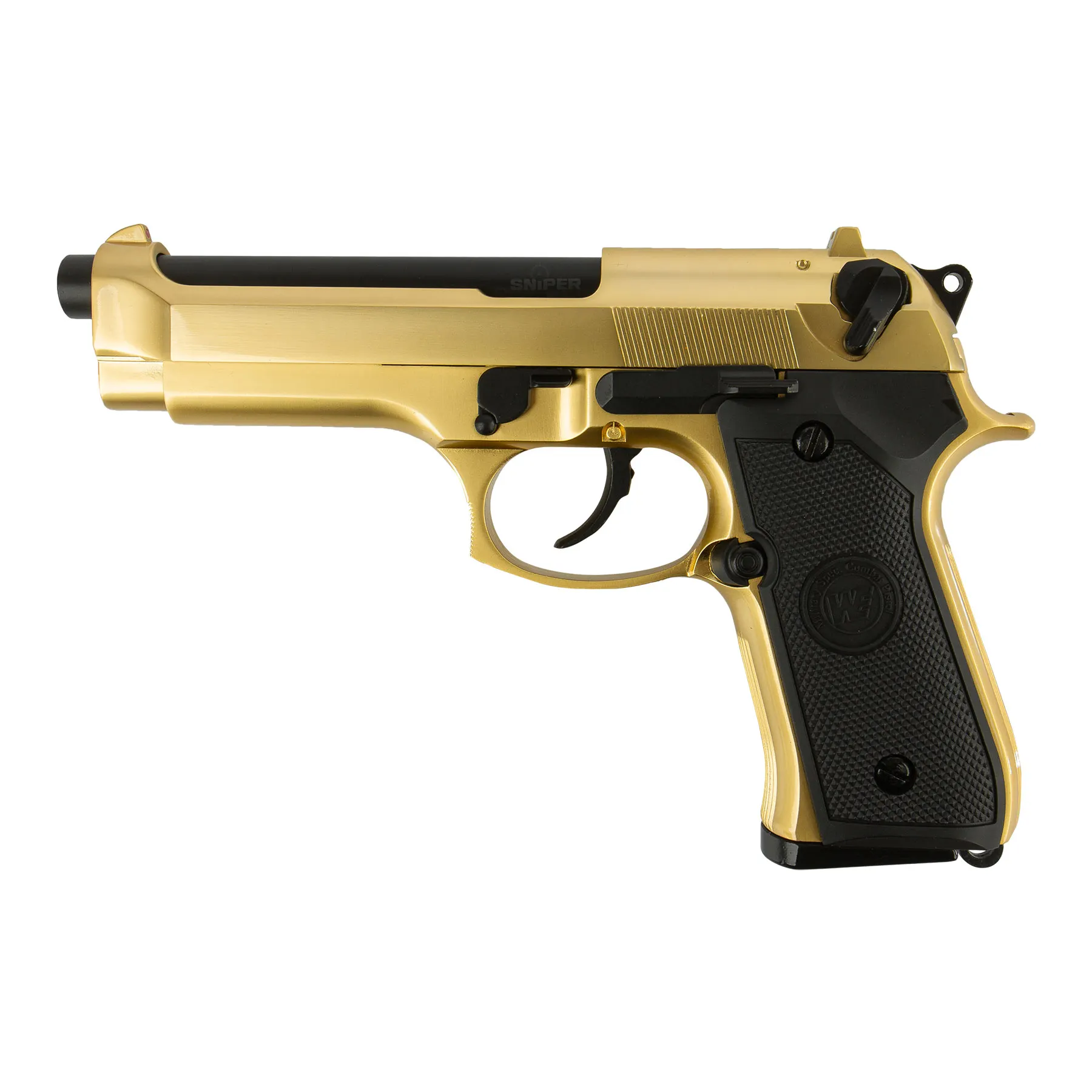 WE M92 Full Metal Gold GBB Softair Pistole