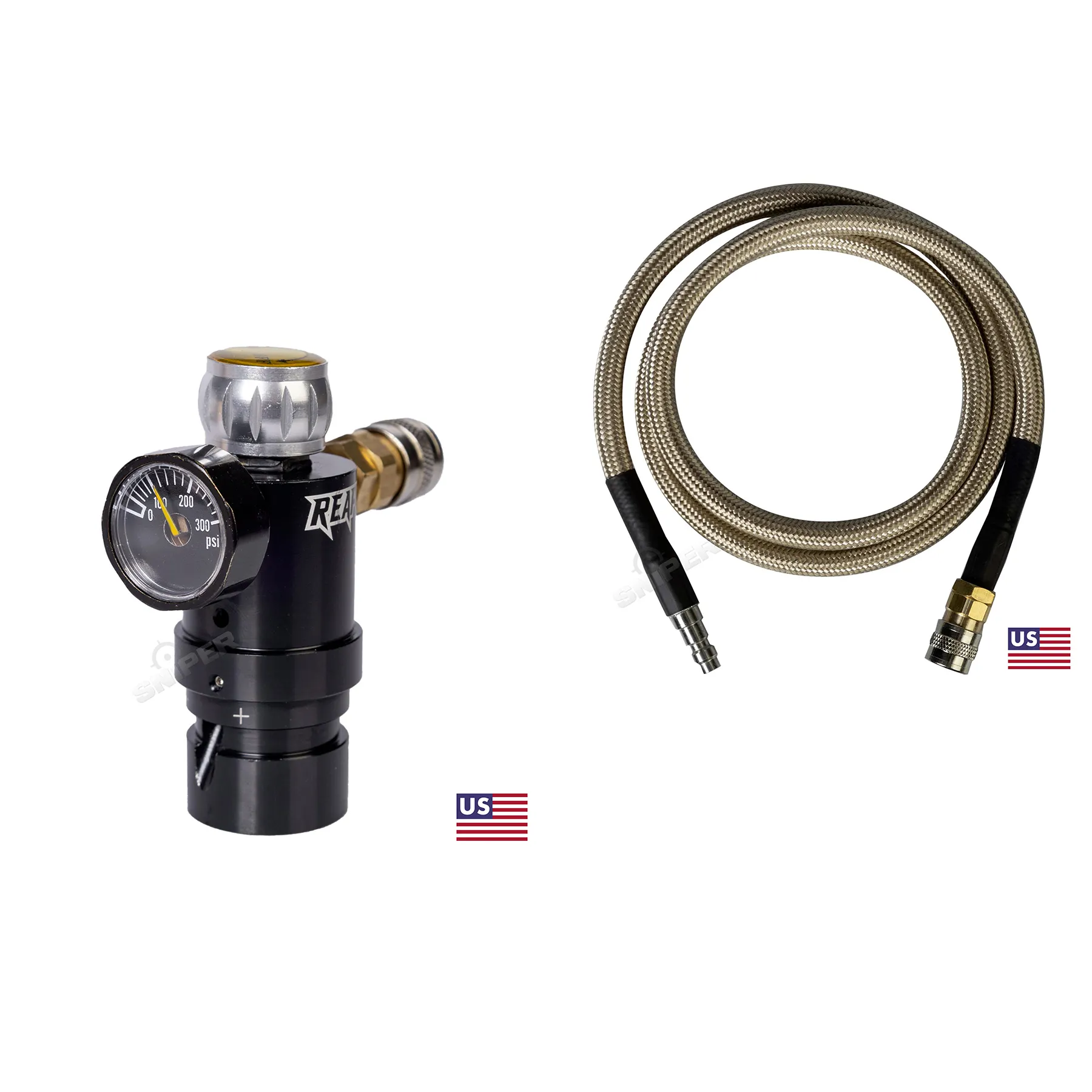 Reapo Twister Micro Regulator w/ Valve & 40" Brown Remote Line, US Version Reapo Twister Micro Regulator w/ Valve & 40" Brown Remote Line, US Version