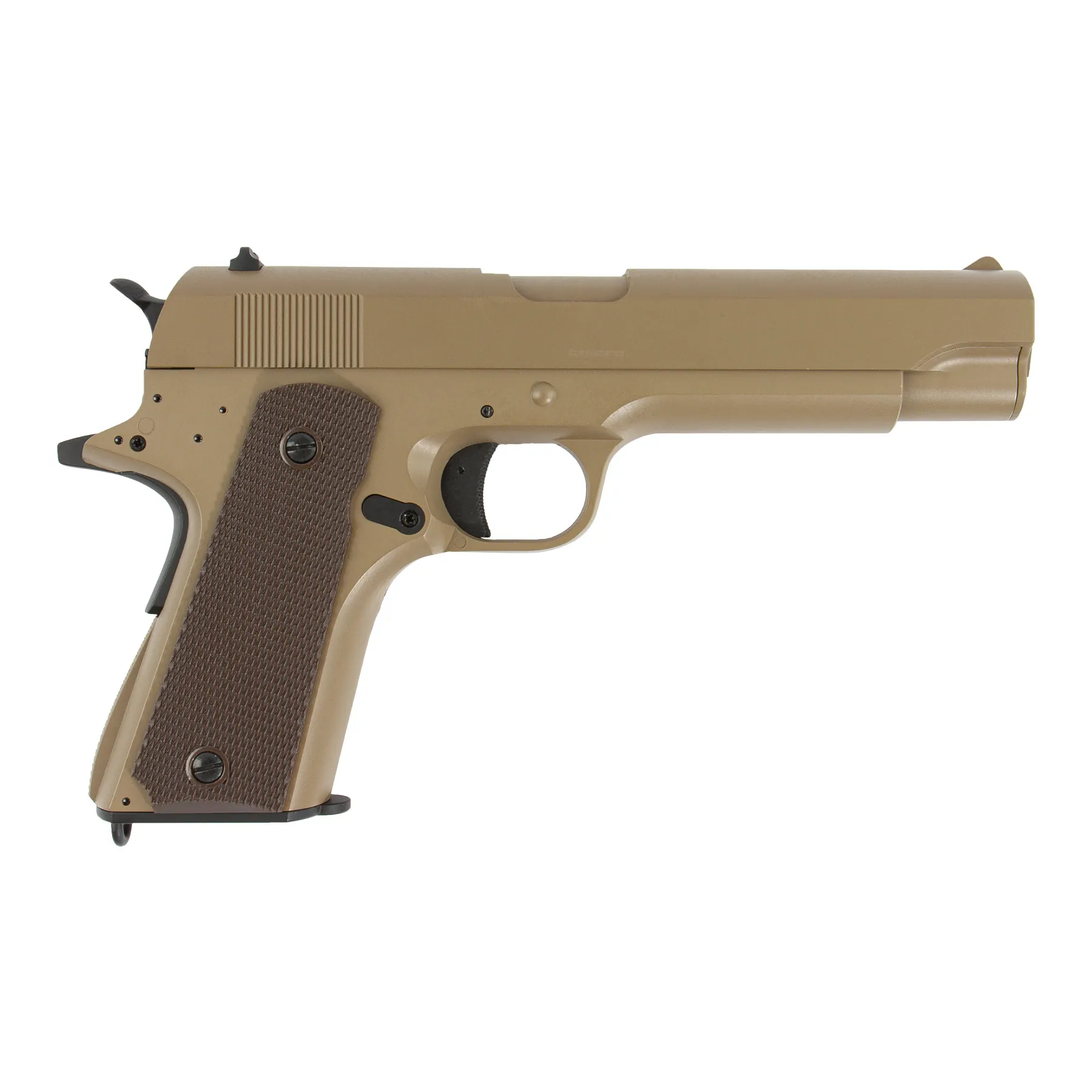 Cyma CM123 M1911 Tan AEP, 0,5 Joule Softair Pistole