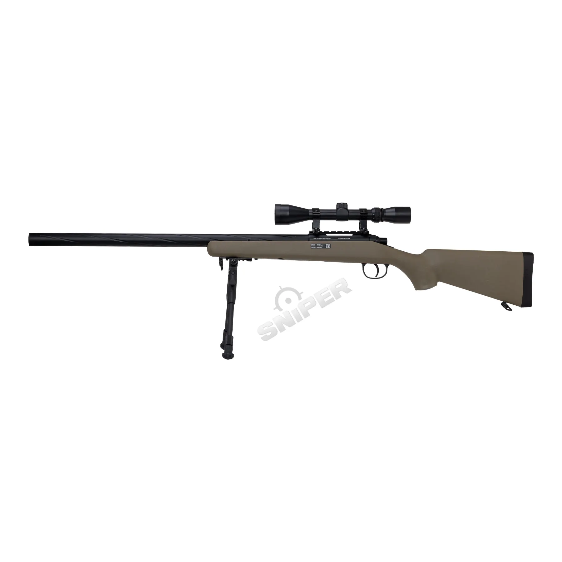Specna Arms SA-S12 Scharfschützengewehr w/ Scope & Bipod, Tan