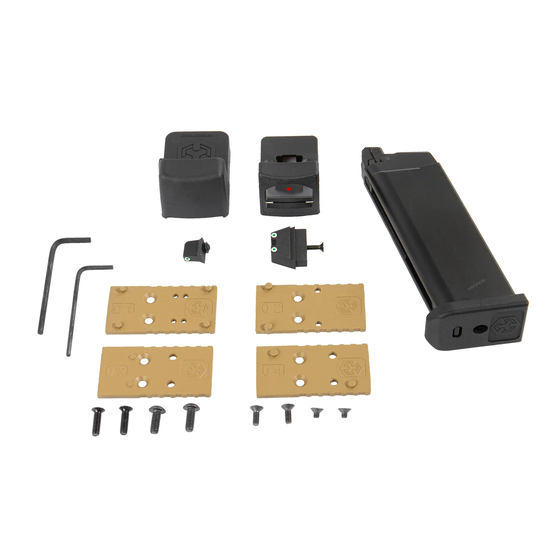 AW Custom VX9 Mod.1 Precut GBB Softair Pistole, FDE