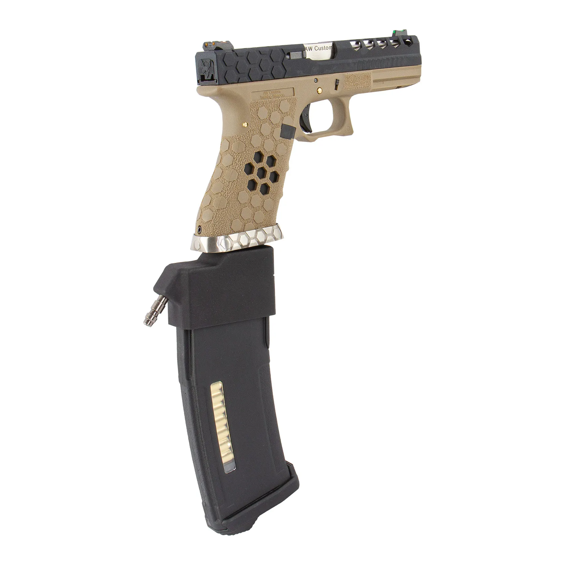 HPA Set SAC VX0111 + Bottle + Creeper HPA US Softair Pistole HPA Set SAC Custom VX0111 Hex Cut HPA US Softair Pistole